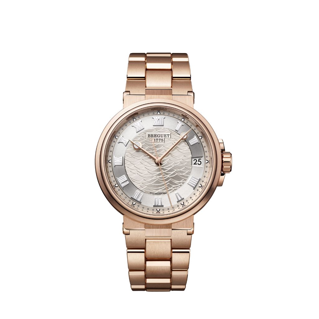 Breguet Marine 40 mm Silver Dial 18k Rose Gold Bracelet 5517BR/12/RZ0 - WATCHXNYC