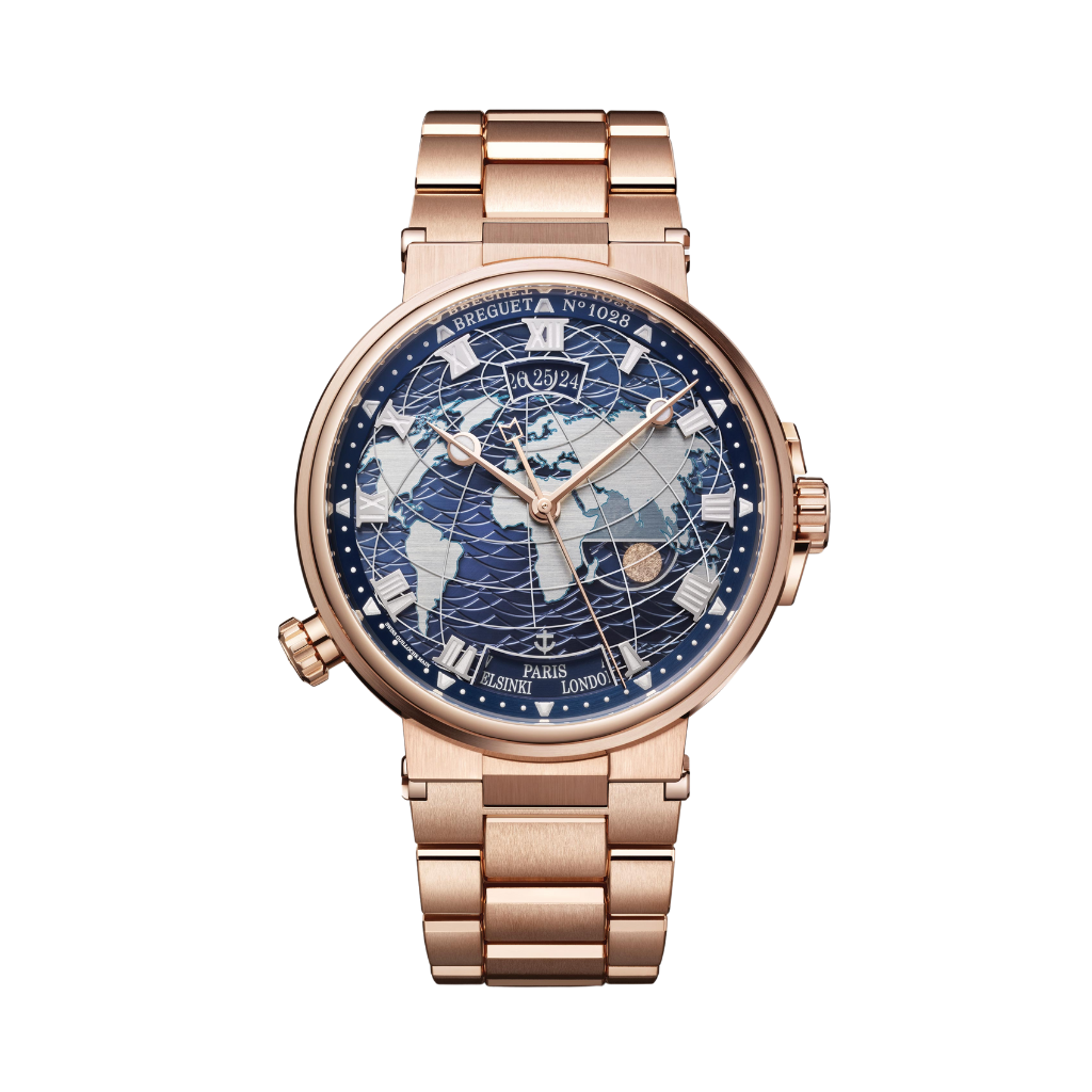 Breguet Marine 43.9mm Blue Dial 18k Rose Gold Bracelet 5557BR/YS/RW0 - WATCHXNYC