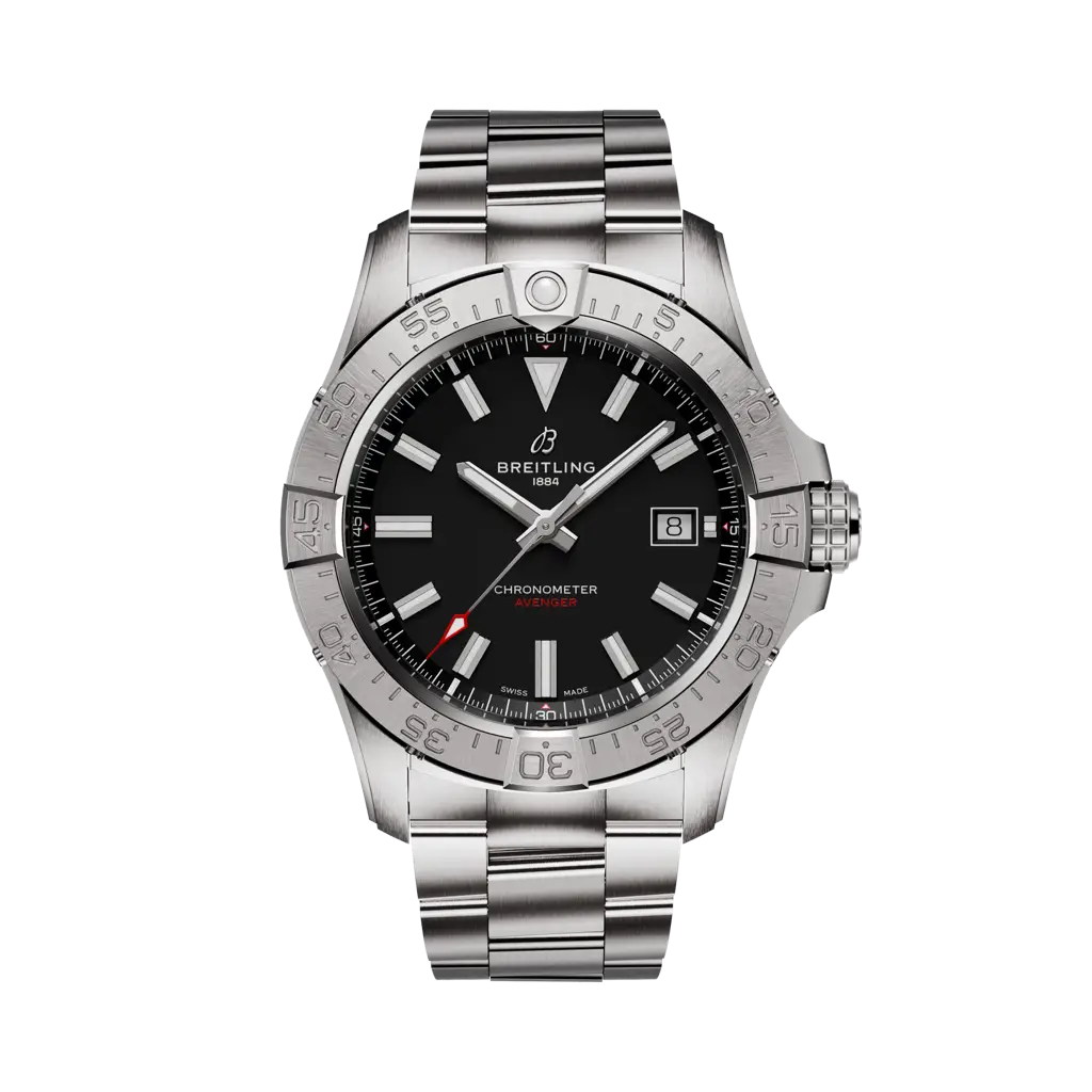 Breitling Avenger Automatic 42 mm Black Dial Stainless Steel Bracelet A17328101B1A1 - WATCHXNYC
