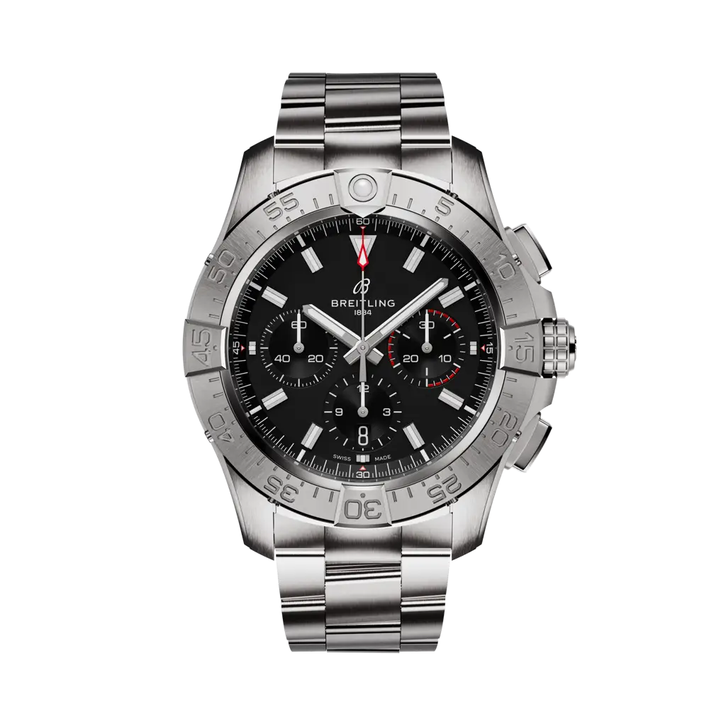 Breitling Avenger B01 Chronograph 44 mm Black  Dial Stainless Steel Bracelet AB0147101B1A1 - WATCHXNYC