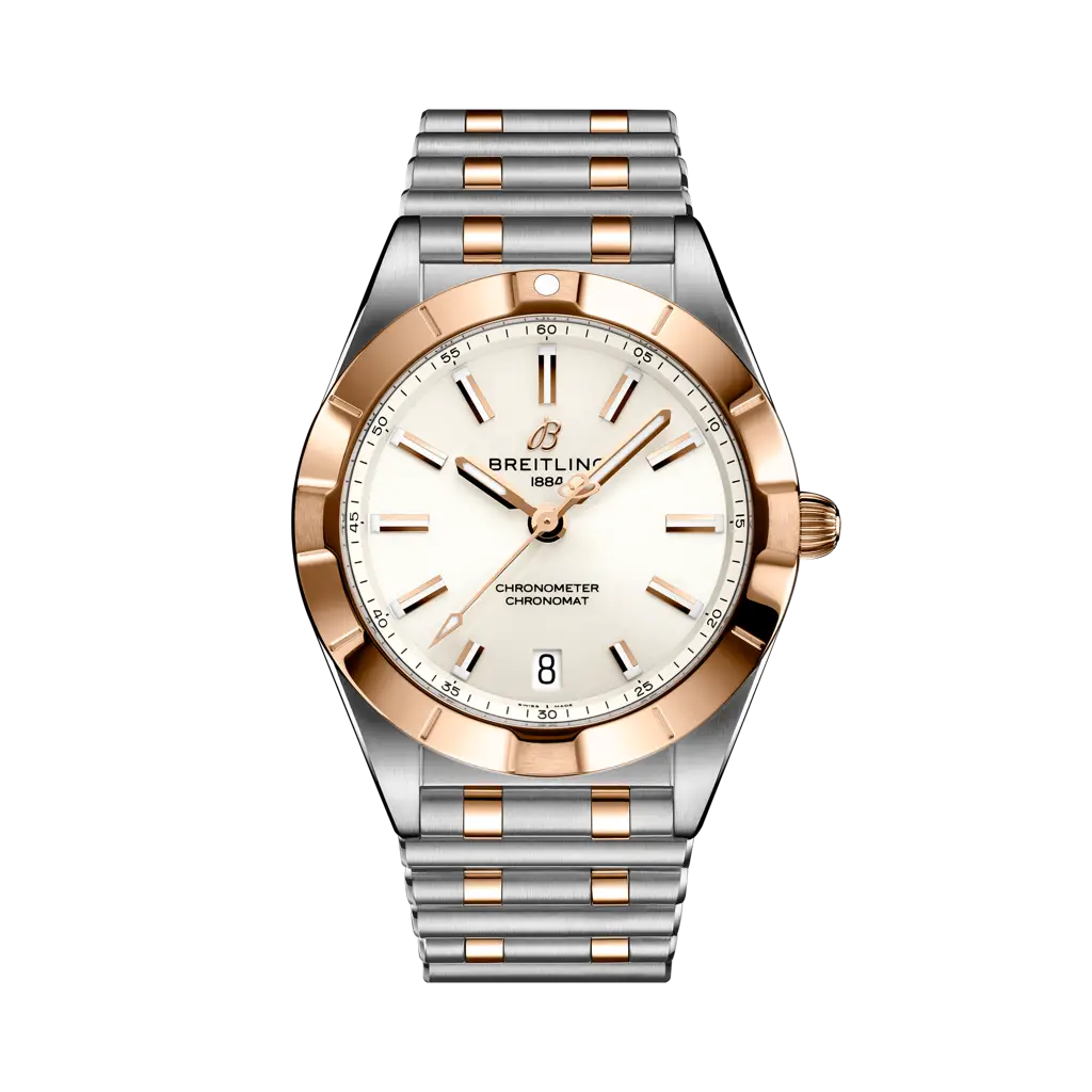 Breitling Chronomat 32mm Beige Dial Stainless Steel & 18K Red Gold Bracelet U77310101A1U1 - WATCHXNYC