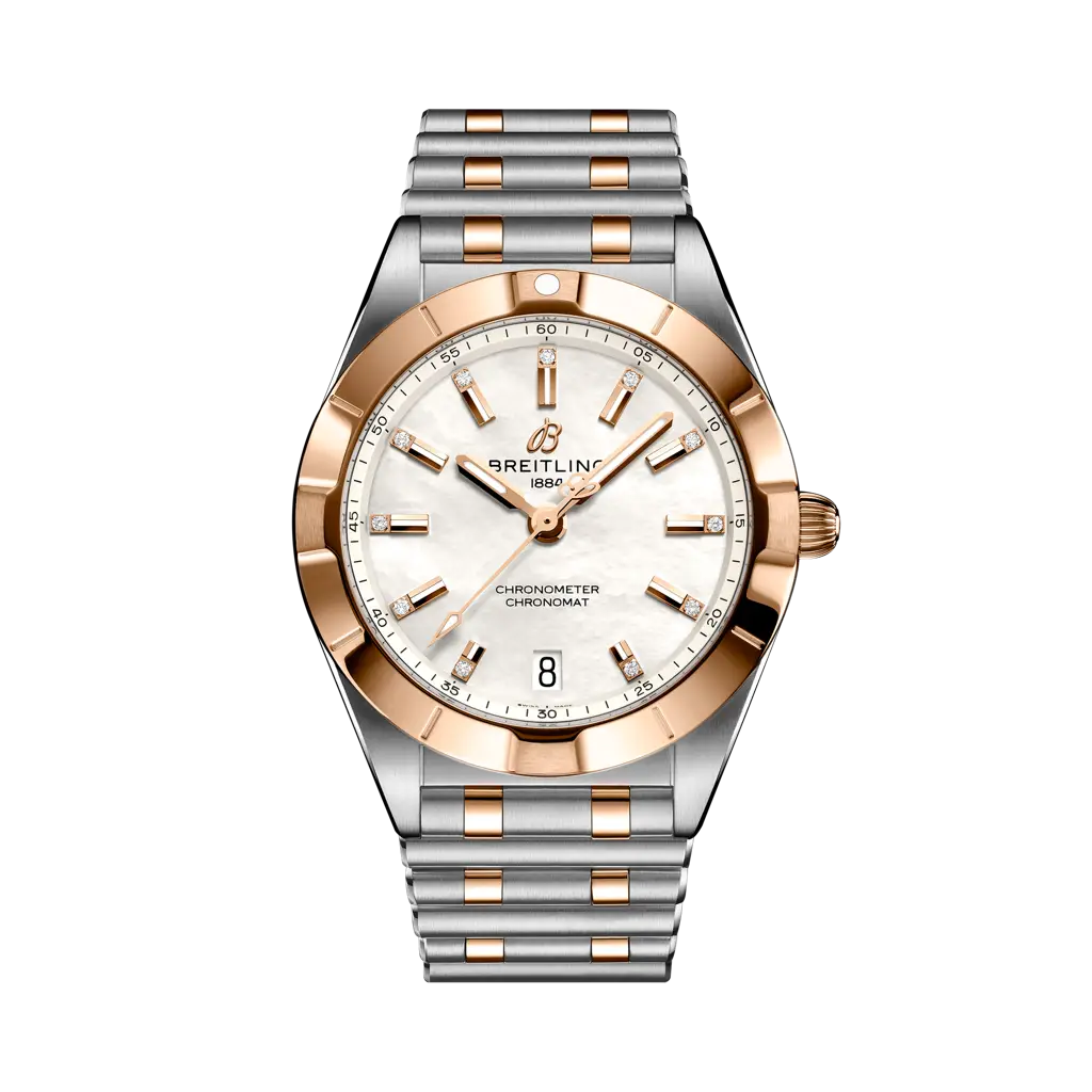 Breitling Chronomat 32mm White Dial Stainless Steel & 18K Red Gold Bracelet U77310101A2U1 - WATCHXNYC