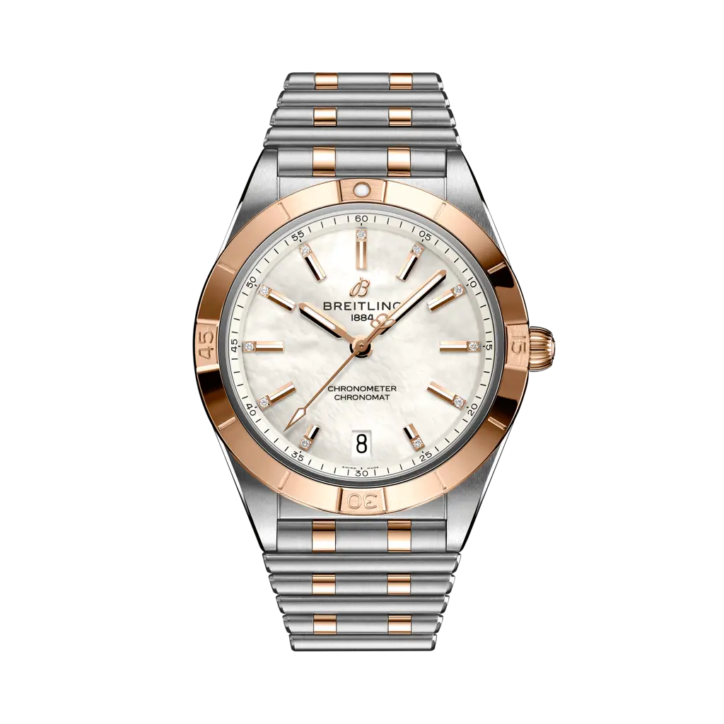 Breitling Chronomat Automatic 36 mm White Dial Stainless Steel & 18K Red Gold Bracelet U10380101A2U1 - WATCHXNYC