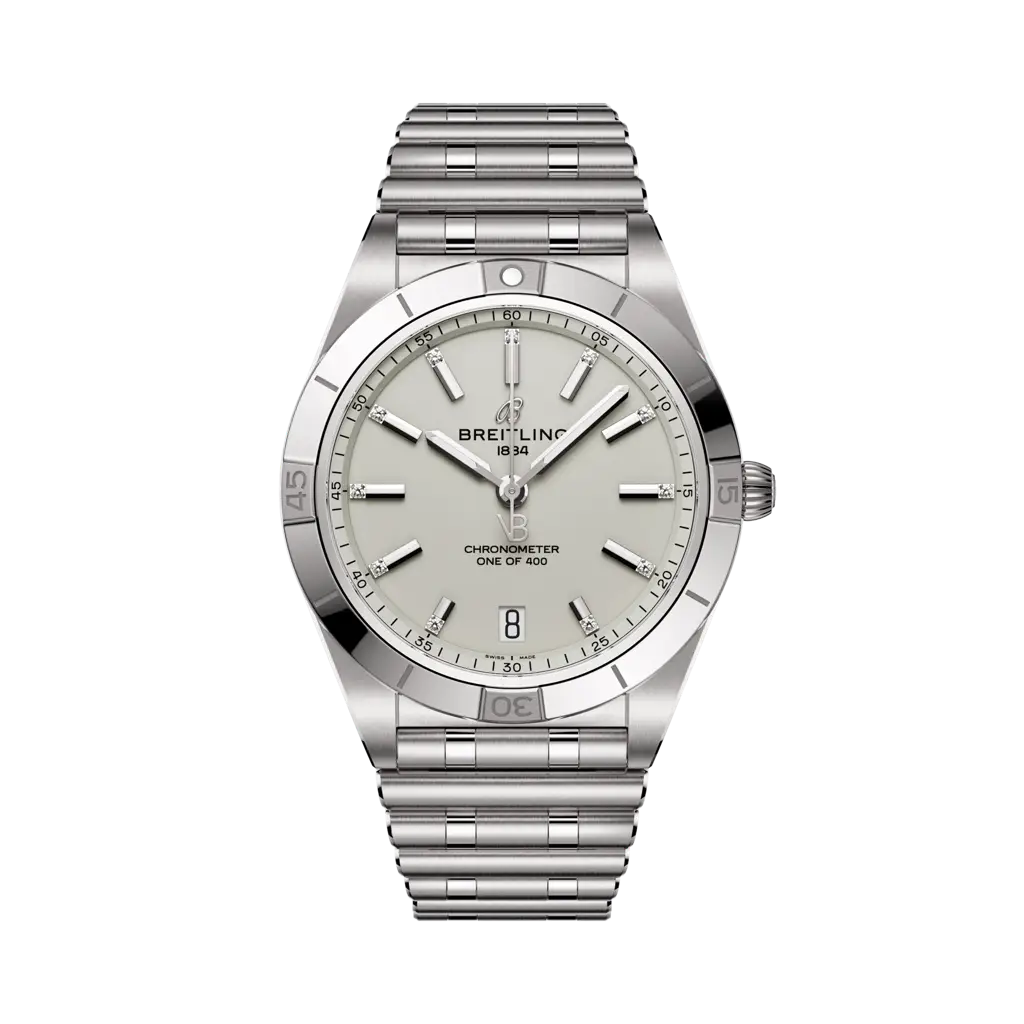 Breitling Chronomat Automatic 36 Victoria Beckham 36 mm Silver Dial Stainless Steel Bracelet A103801A1G1A1 - WATCHXNYC