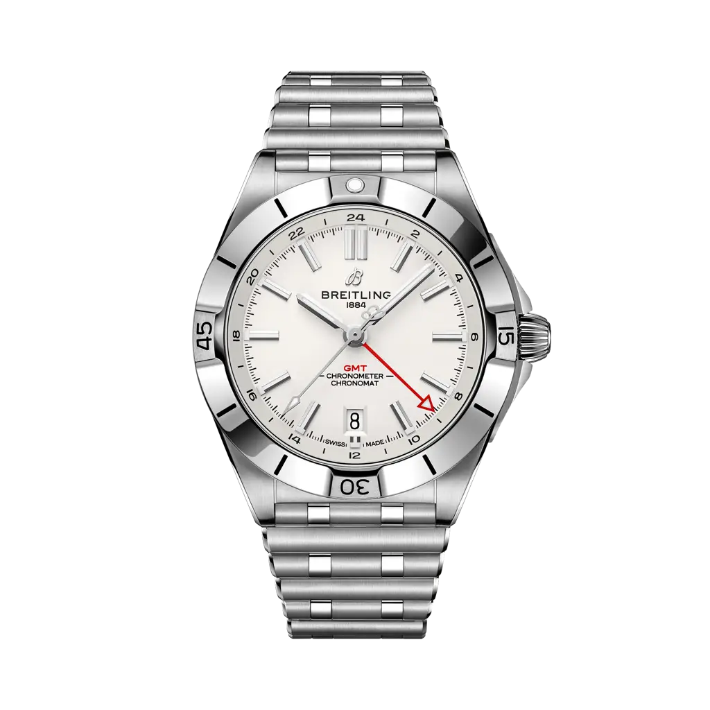 Breitling Chronomat Automatic GMT 40 mm White Dial Stainless Steel Bracelet A32398101A1A1 - WATCHXNYC