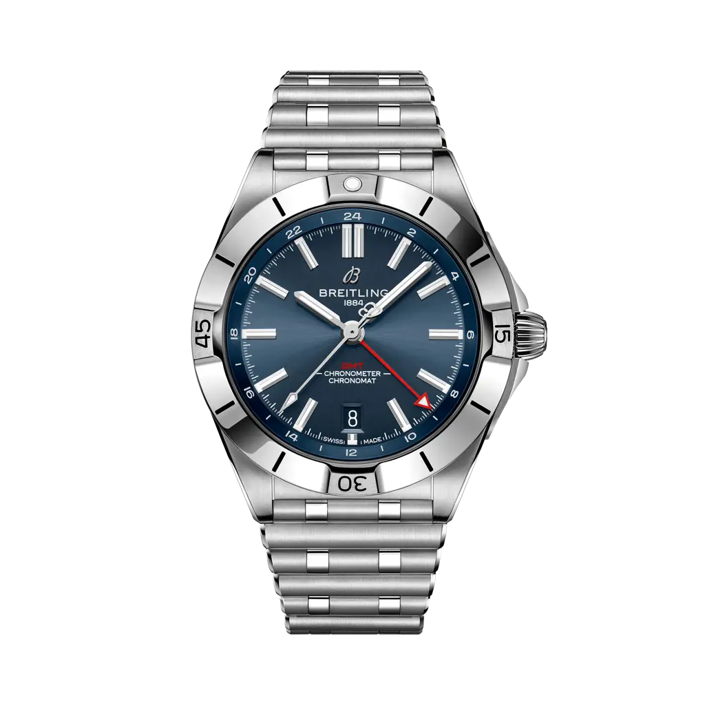 Breitling Chronomat Automatic GMT 40mm Blue Dial Stainless Steel Bracelet A32398101C1A1 - WATCHXNYC
