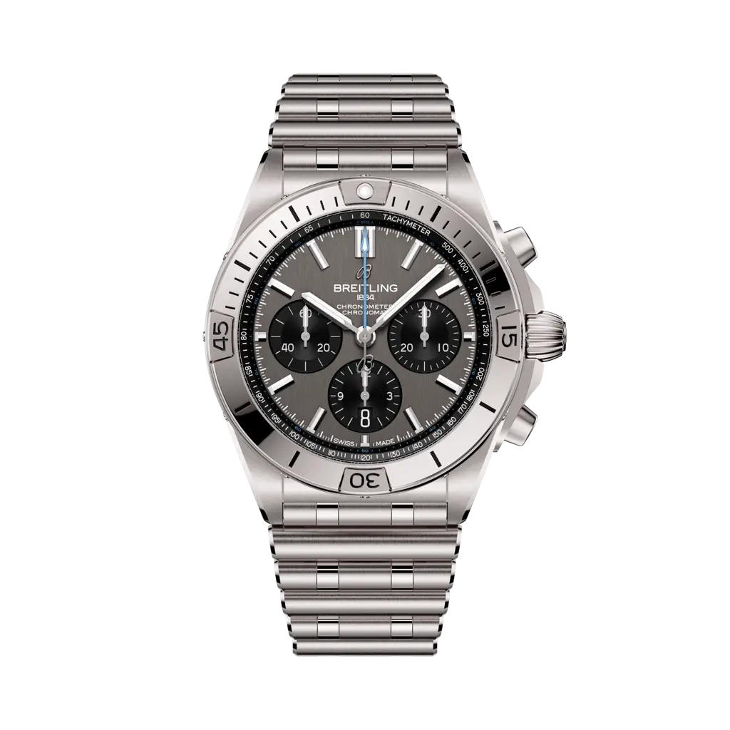 Breitling Chronomat B01 42 mm Grey & Black Dial Titanium Bracelet EB0134101M1E1 - WATCHXNYC