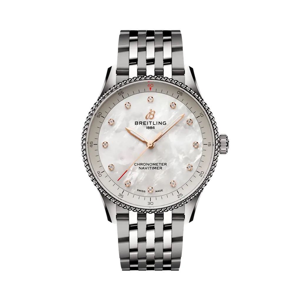 Breitling Navitimer 32 mm White Dial Stainless Steel Bracelet A77320E61A2A1 - WATCHXNYC