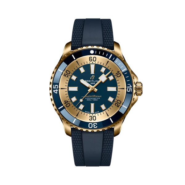 Breitling Superocean Automatic 44 mm Blue Dial Bronze Rubber Blue