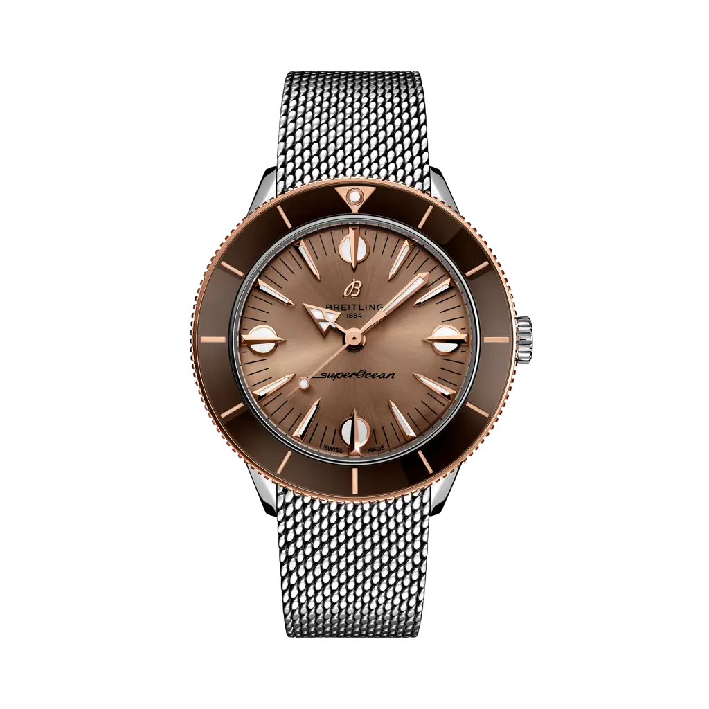Breitling Superocean Heritage '57 Highlands 38 mm Brown Dial Stainless Steel & 18K Red Gold Bracelet U10340E31A1A1 - WATCHXNYC