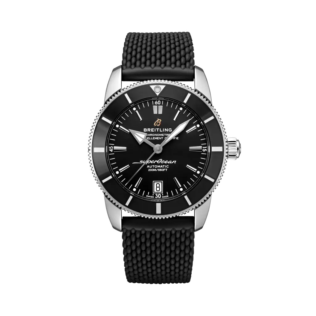 Breitling Superocean Heritage B20 Automatic 42 mm Black Dial Stainless Steel Rubber Black Strap AB2010121B1S1 - WATCHXNYC