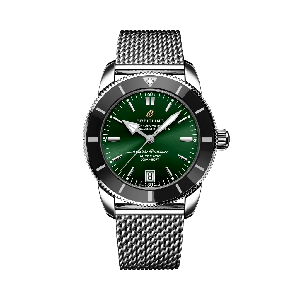 Breitling Superocean Heritage B20 Automatic 42 mm Green Dial Stainless Steel Bracelet AB2010121L1A1 - WATCHXNYC