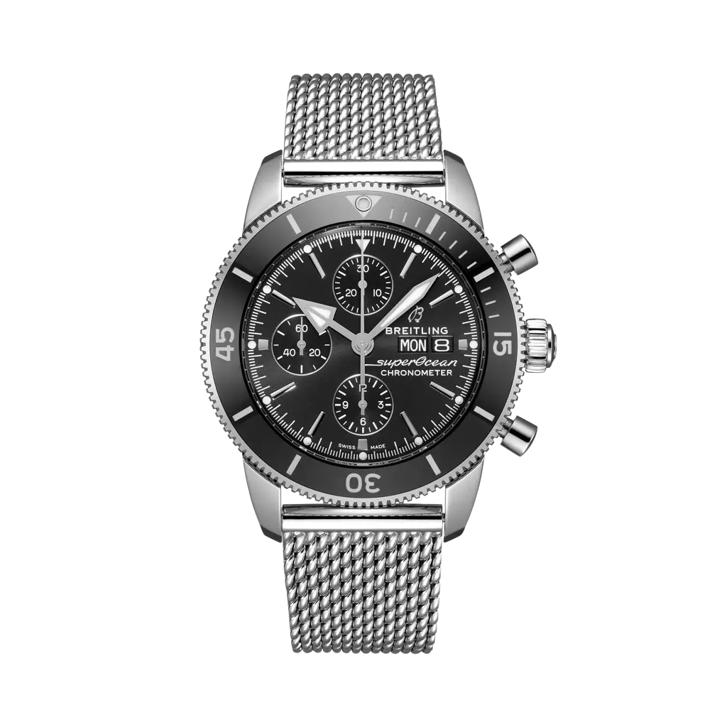 Breitling Superocean Heritage Chronograph 44 mm Black Dial Stainless Steel Bracelet A13313121B1A1 - WATCHXNYC