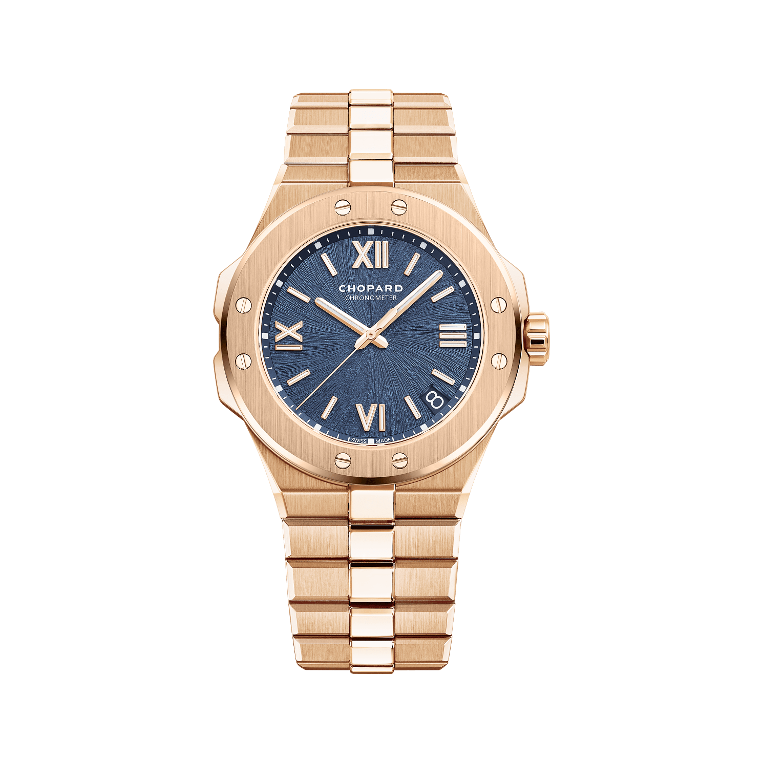 Chopard Alpine Eagle 41 mm Blue Dial 18k Rose Gold Bracelet 295363-5001 - WATCHXNYC