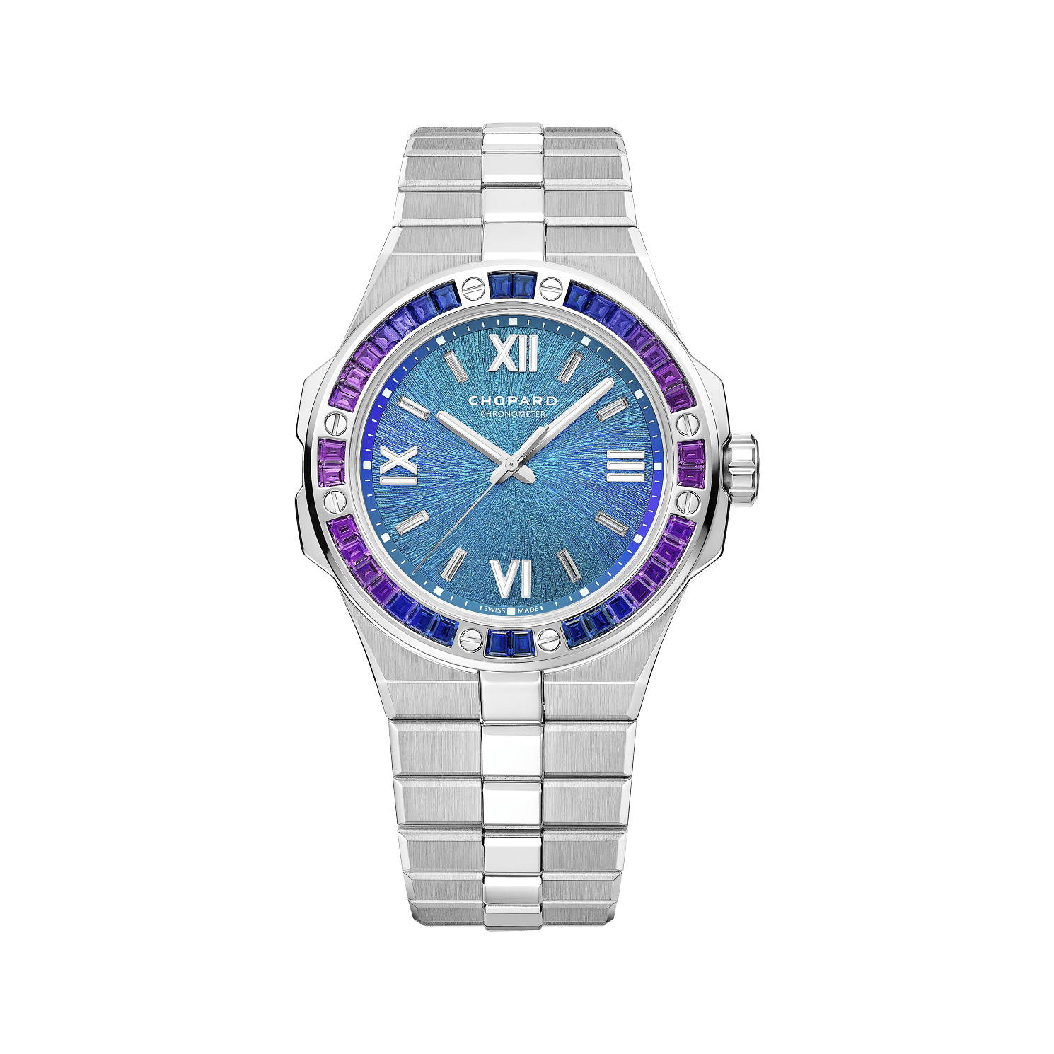 Chopard Alpine Eagle 41 mm Blue Dial with Diamonds White Gold Bracelet 295363-1007 - WATCHXNYC