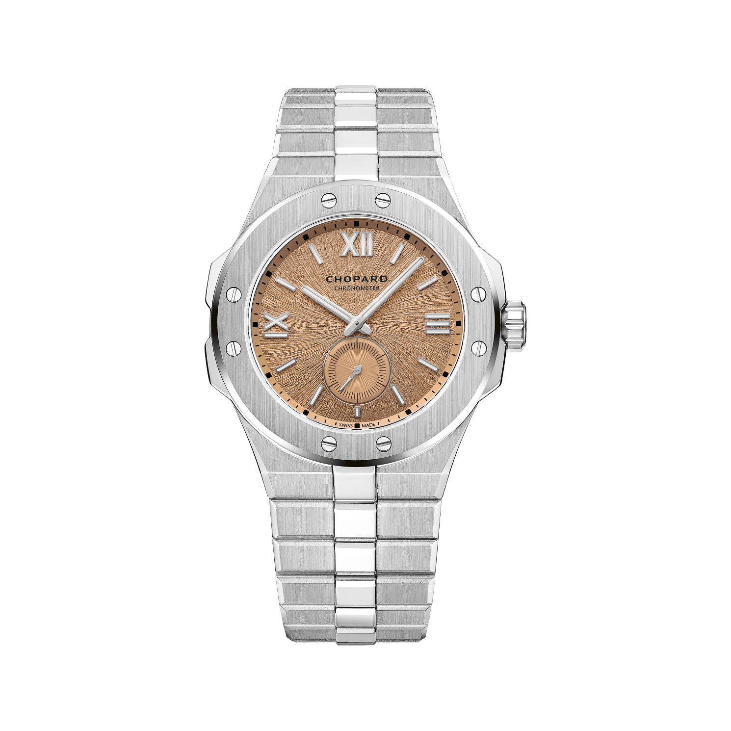 Chopard Alpine Eagle 41 XPS 41 mm Monte Rosa Pink Dial Stainless Steel Bracelet 298623-3001 - WATCHXNYC