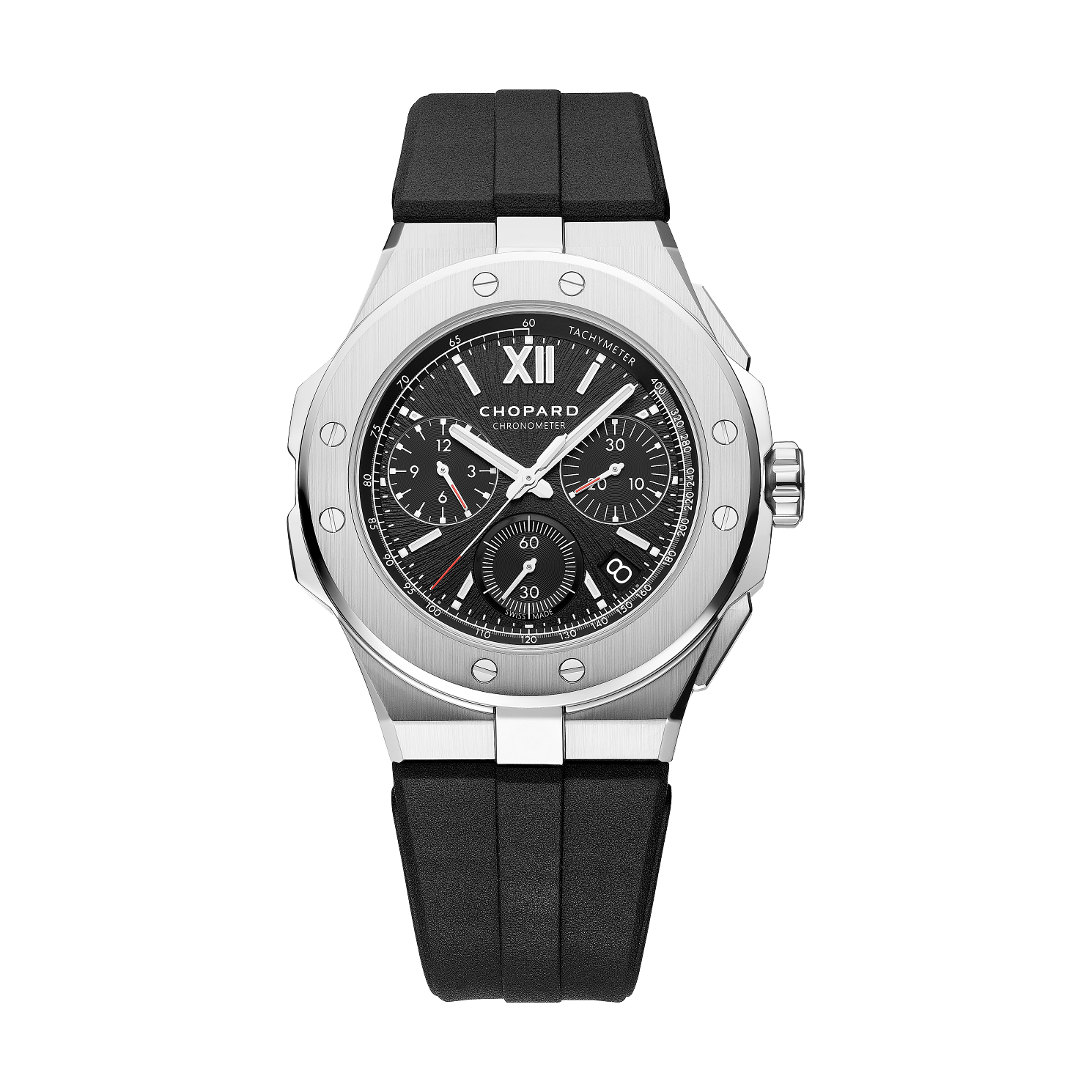 Chopard Alpine Eagle XL Chrono 44 mm Black Dial Stainless Steel Rubber Strap 298609-3004 - WATCHXNYC