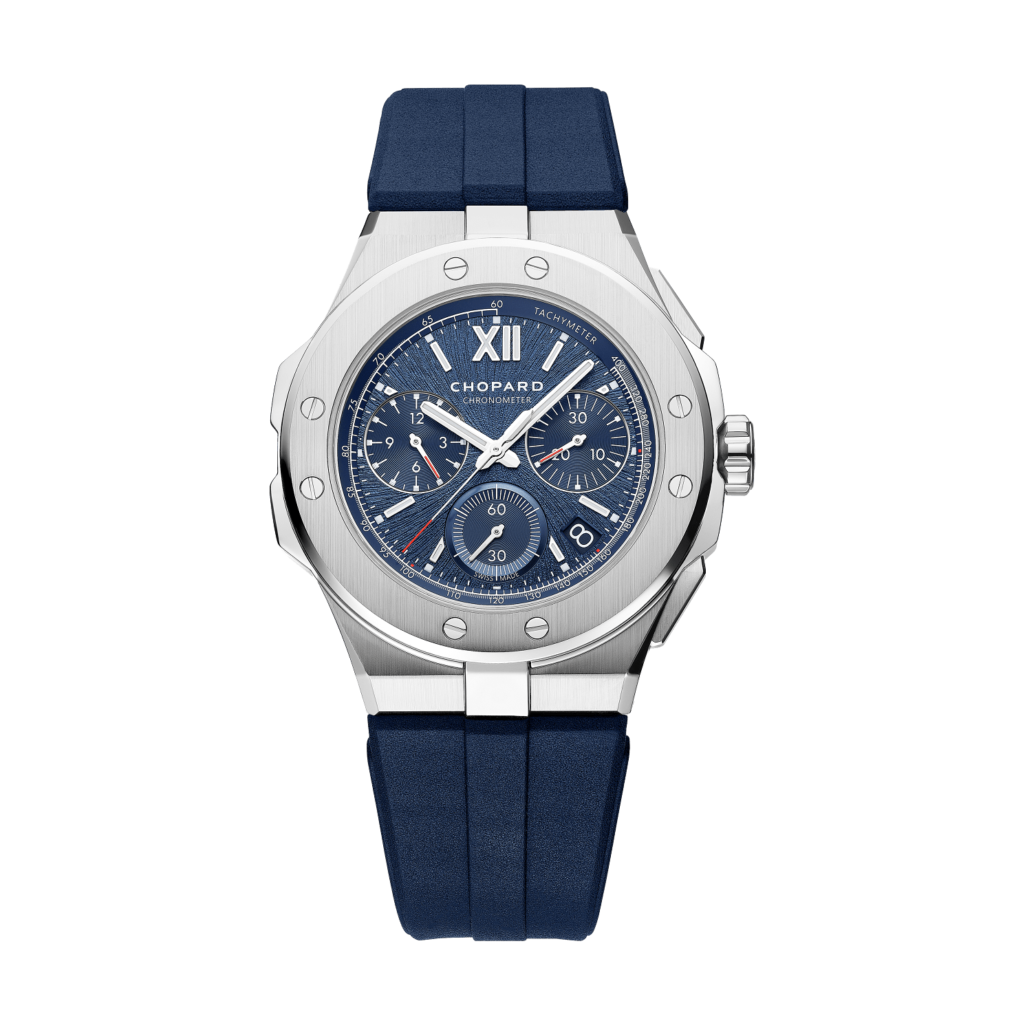 Chopard Alpine Eagle XL Chrono 44 mm Blue Dial Stainless Steel Rubber Strap 298609-3003 - WATCHXNYC