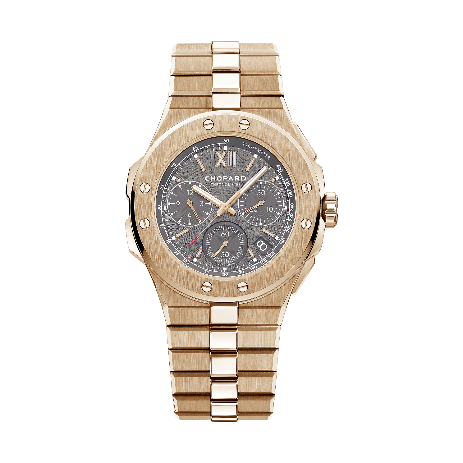 Chopard Alpine Eagle XL Chrono 44 mm Grey Dial 18k Rose Gold Bracelet 295393-5002 - WATCHXNYC