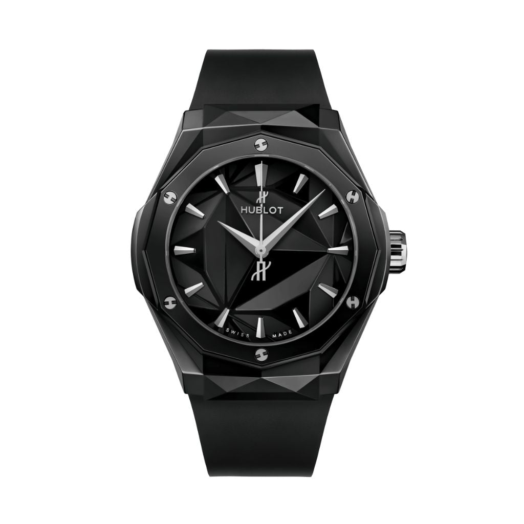 Hublot Classic Fusion Orlinski Black Magic 40 mm Black Dial Polished Black Ceramic Rubber Strap 550.CS.1800.RX.ORL21 - WATCHXNYC