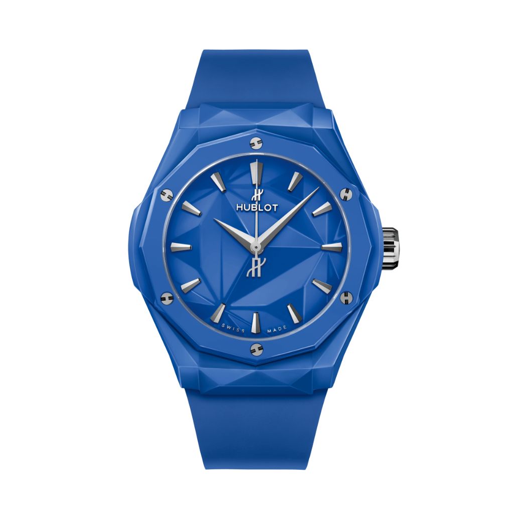 Hublot Classic Fusion Orlinski Blue Ceramic 40 mm Blue Dial Polished Blue Ceramic Rubber Strap 550.ES.5100.RX.ORL21 - WATCHXNYC
