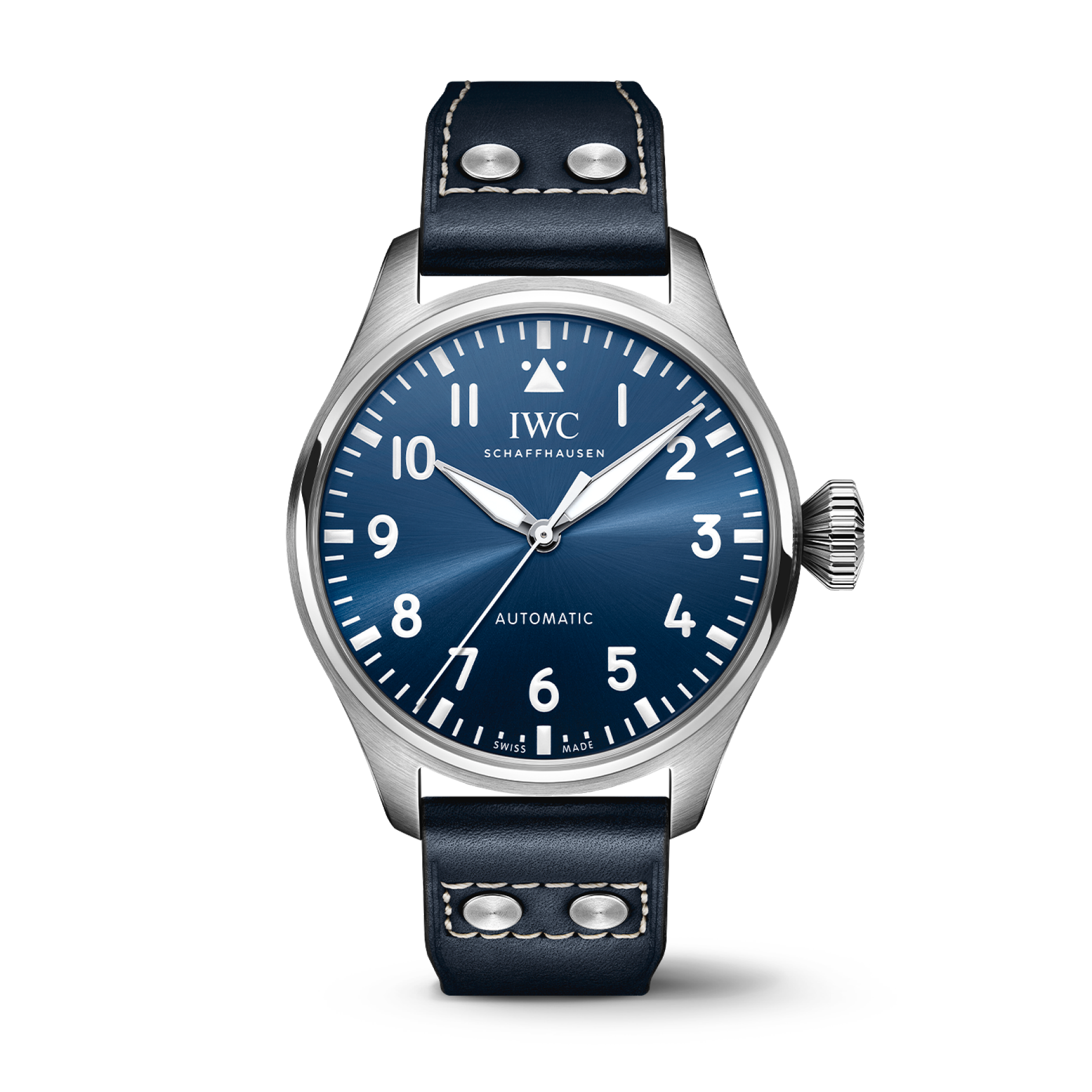 IWC Schaffhausen Big Pilot's Watch 43 mm Blue  Dial Stainless Steel Blue   Strap IW329303 - WATCHXNYC