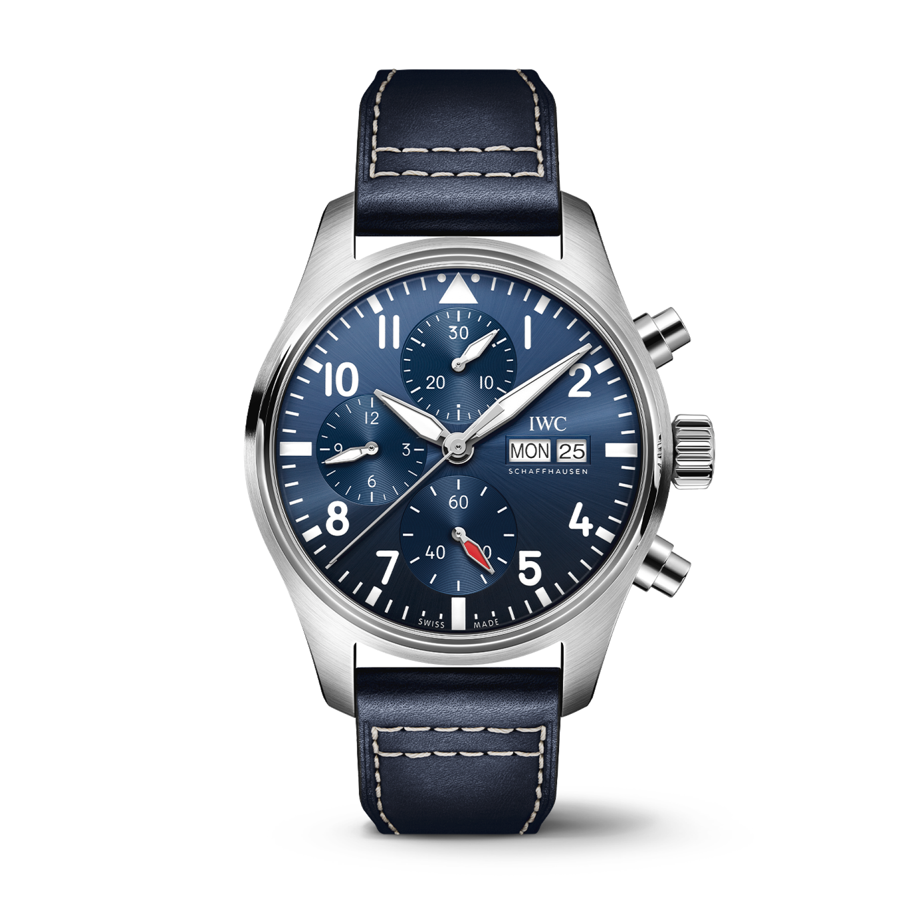 IWC Schaffhausen Pilot’s Watch Chronograph 41  mm Blue  Dial Stainless Steel Blue   Strap IW388101 - WATCHXNYC
