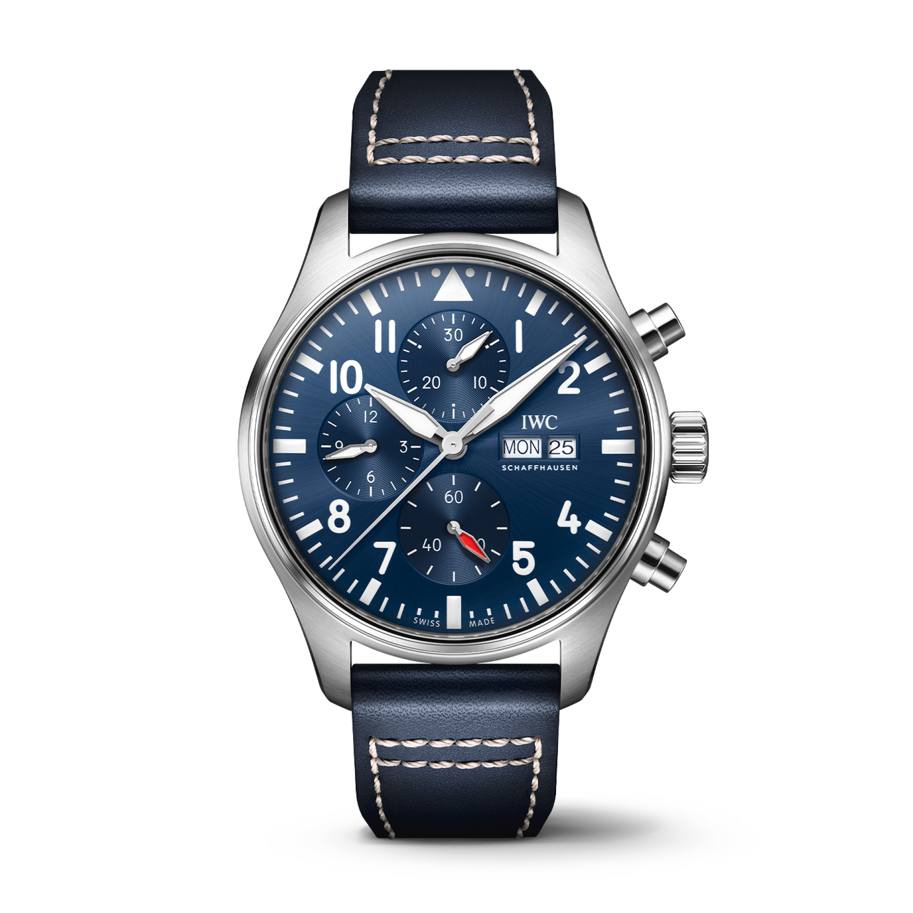 IWC Schaffhausen Pilot's Watch Chronograph 43 mm Blue  Dial Stainless Steel Blue   Strap IW378003 - WATCHXNYC