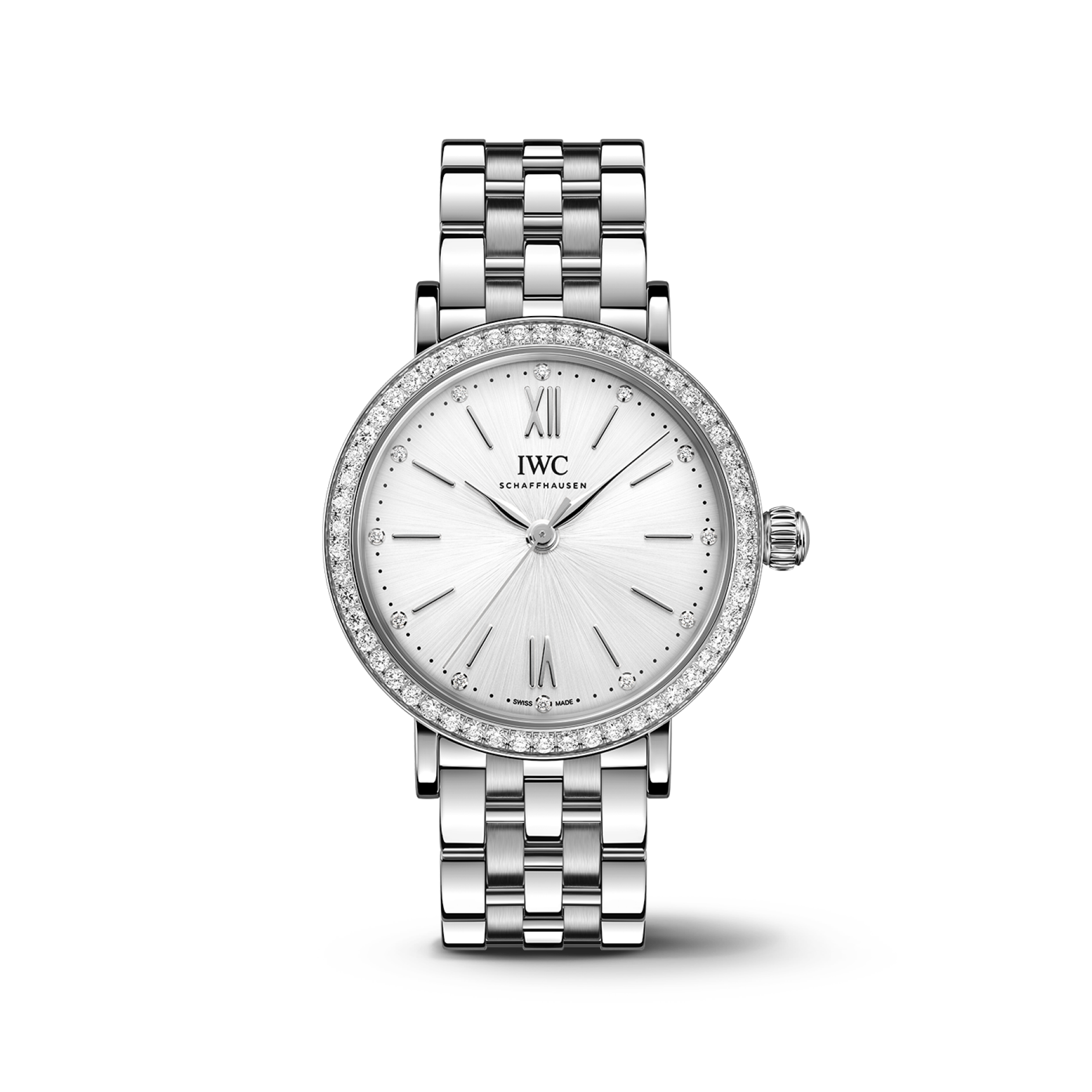 IWC Schaffhausen Portofino Automatic 34 mm Silver  Dial Stainless Steel Bracelet IW657601 - WATCHXNYC