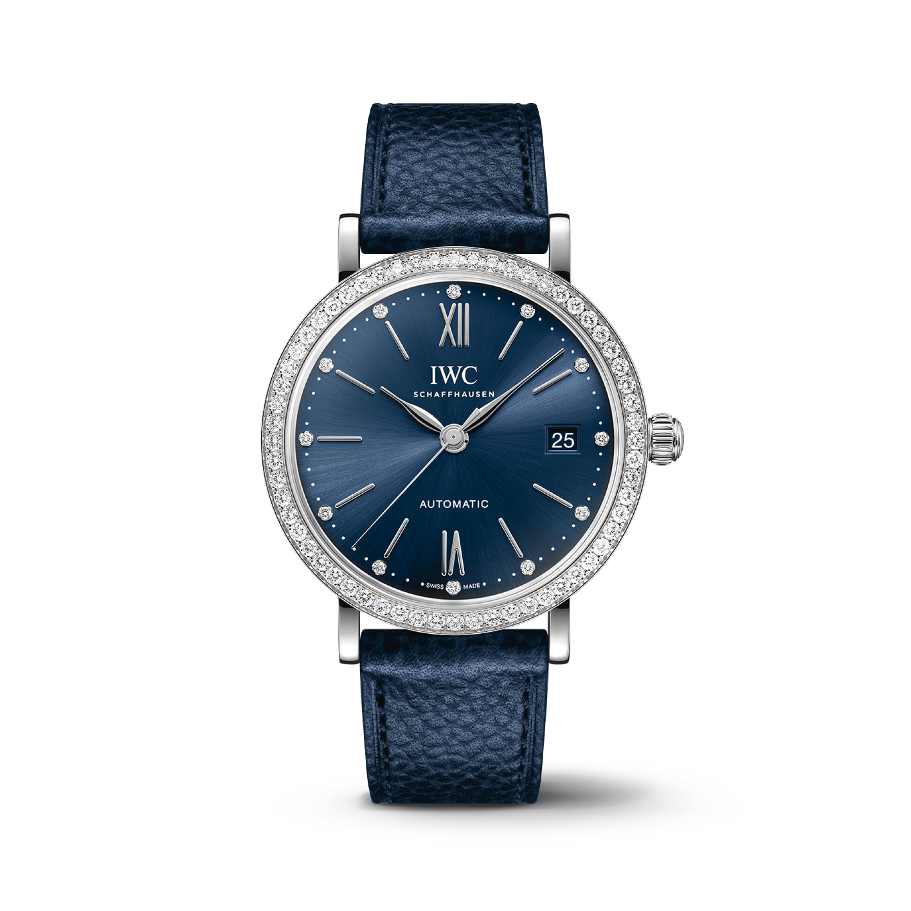 IWC Schaffhausen Portofino Automatic 37 mm Blue Dial Stainless Steel Blue   Strap IW658602 - WATCHXNYC