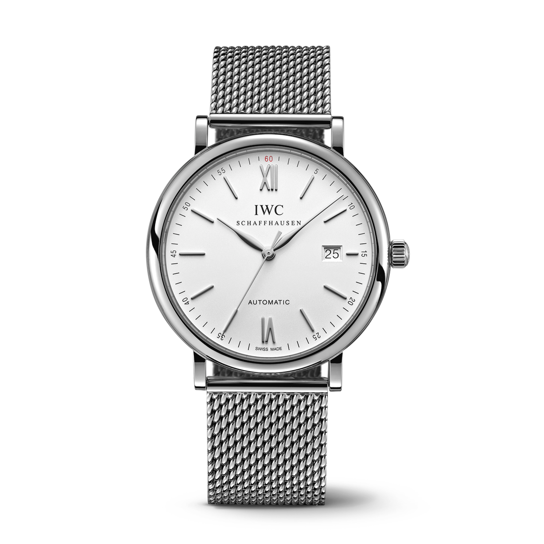 IWC Schaffhausen Portofino Automatic 40 mm Silver  Dial Stainless Steel Bracelet IW356505 - WATCHXNYC