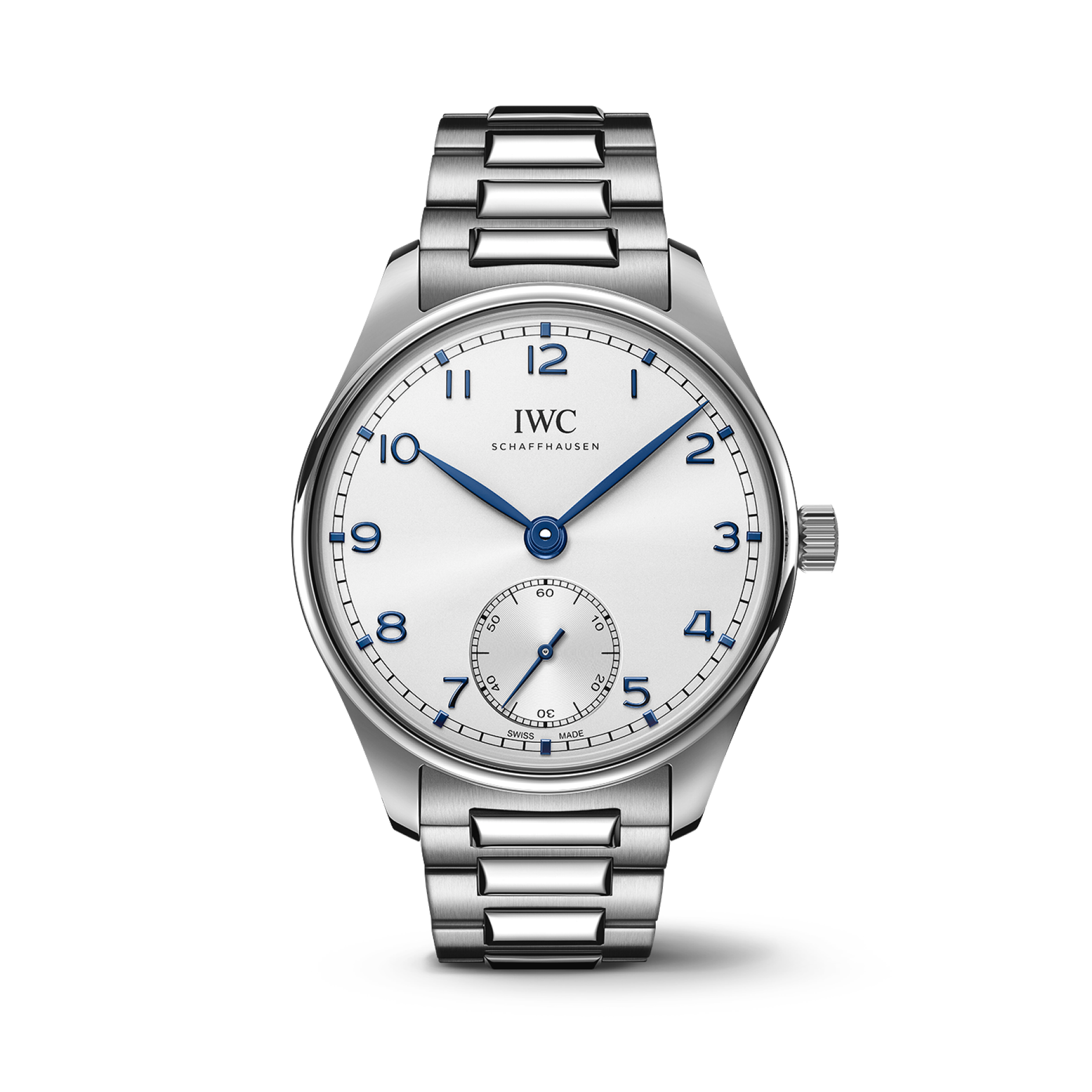 IWC Schaffhausen Portugieser Automatic 40.4 mm Silver Dial Stainless Steel Bracelet IW358312 - WATCHXNYC
