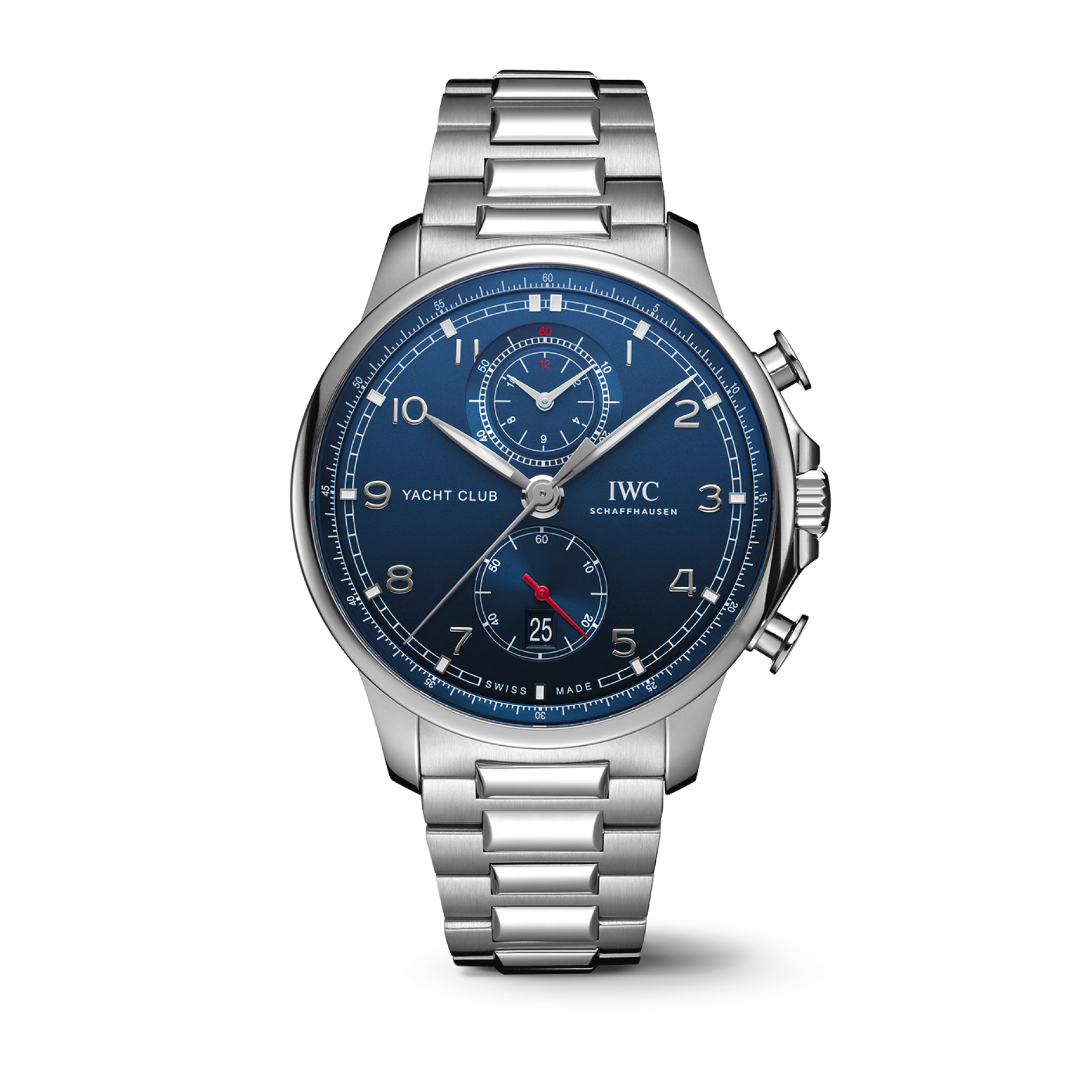 IWC Schaffhausen Portugieser Yacht Club Chronograph 44.6 mm Blue Dial Stainless Steel Bracelet IW390701 - WATCHXNYC