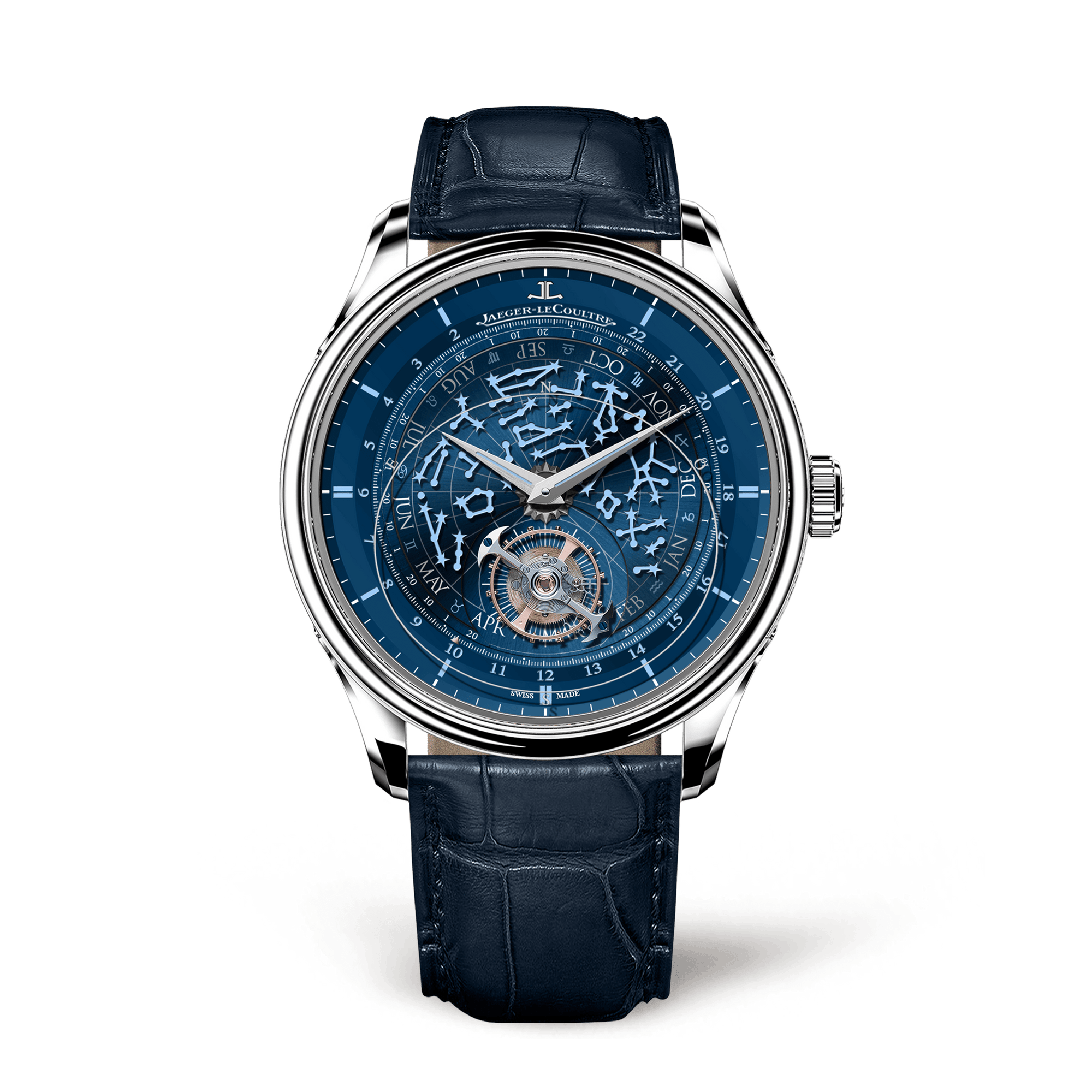 Jaeger-LeCoultre Master Grande Tradition Calibre 946 43 mm Transparent Dial White Gold   Leather Strap Q5273480 - WATCHXNYC