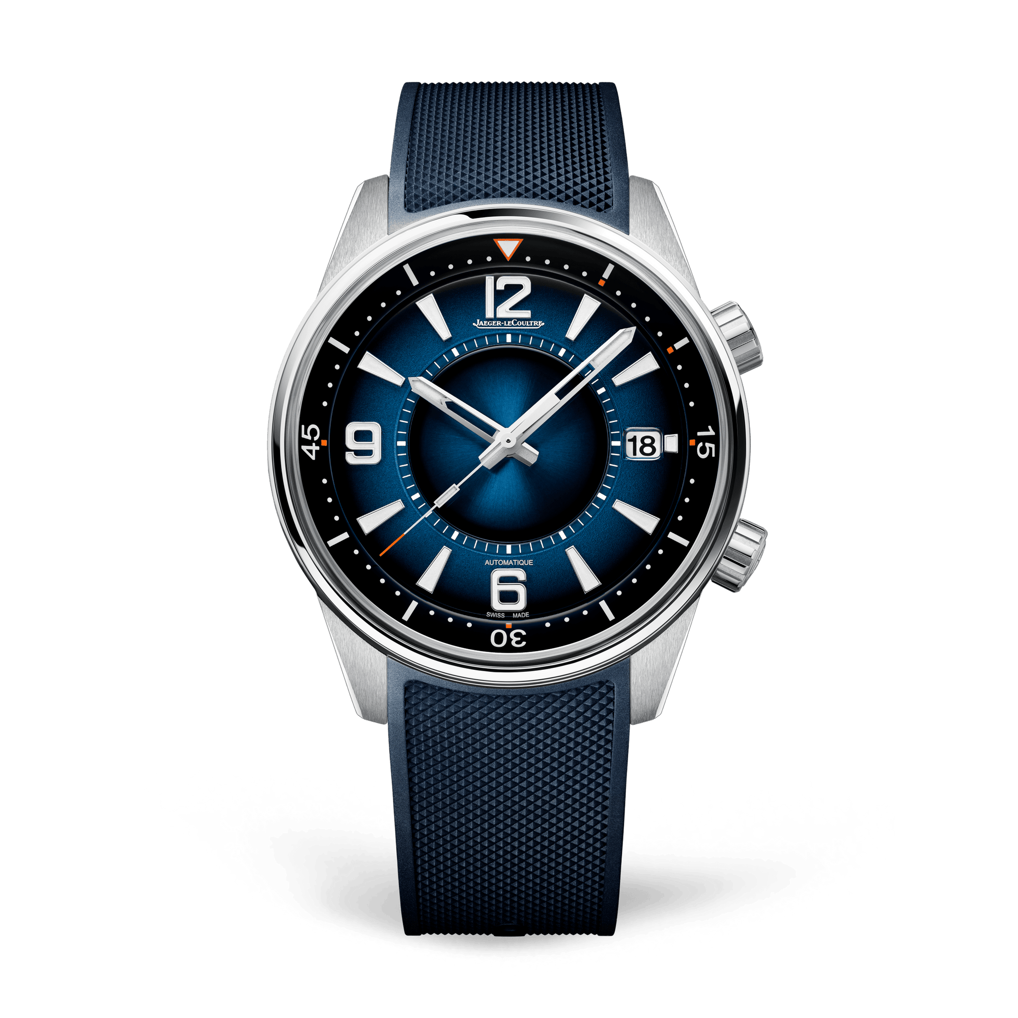 Jaeger-LeCoultre Polaris Date 42 mm Blue Dial Stainless Steel Rubber Strap Q906868J - WATCHXNYC