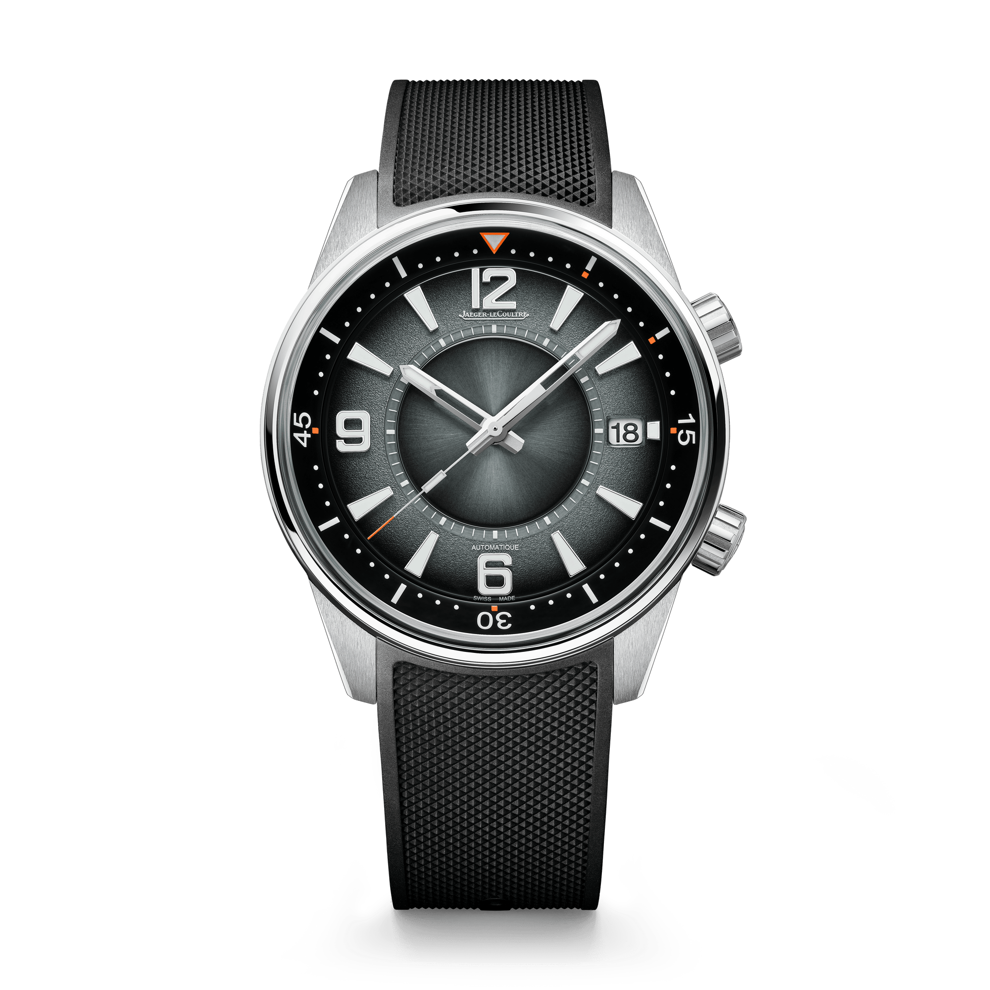 Jaeger-LeCoultre Polaris Date 42 mm Gray Dial Stainless Steel Rubber Strap Q9068650 - WATCHXNYC