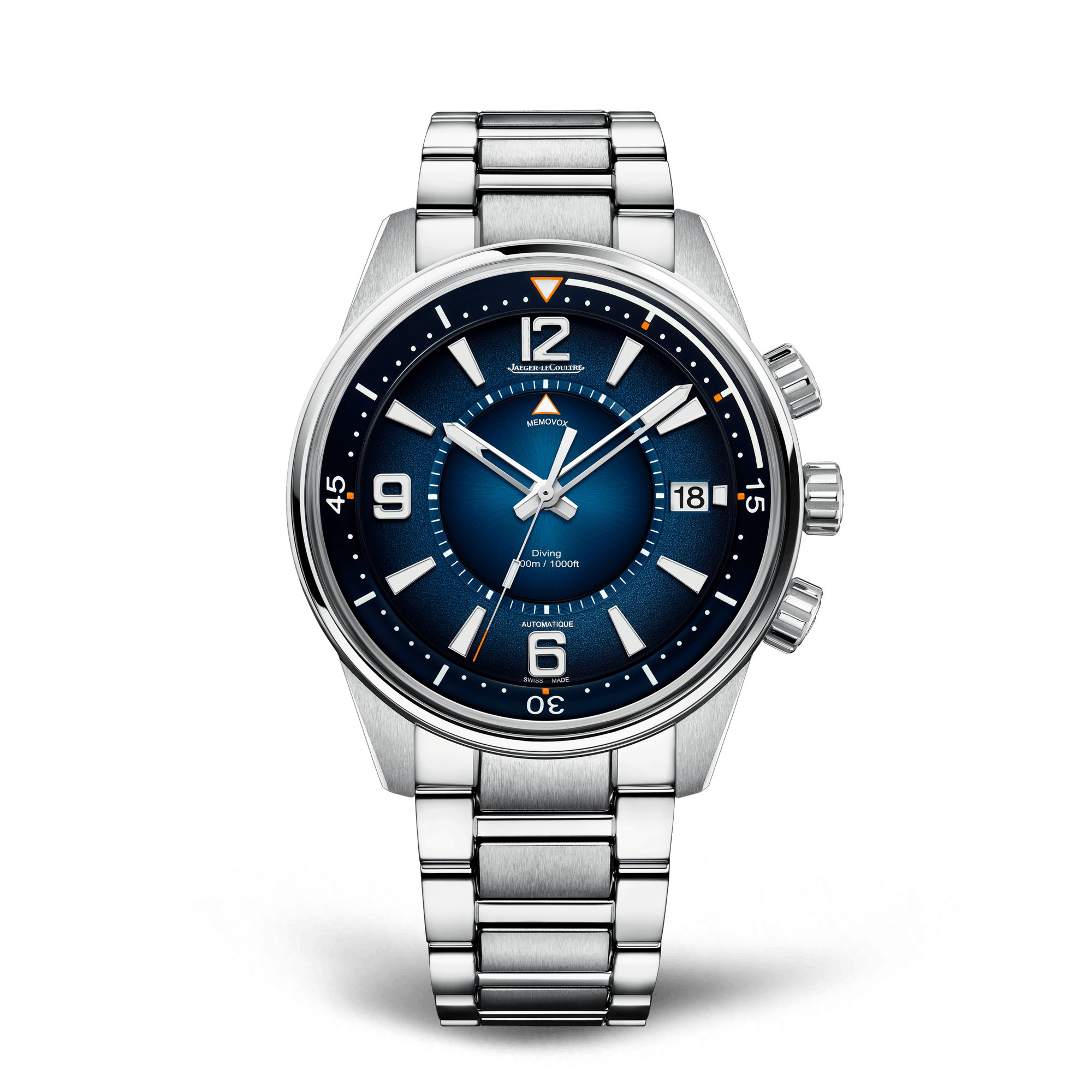 Jaeger-LeCoultre Polaris Mariner Memovox 42 mm Blue Dial Stainless Steel Bracelet Q903818J - WATCHXNYC