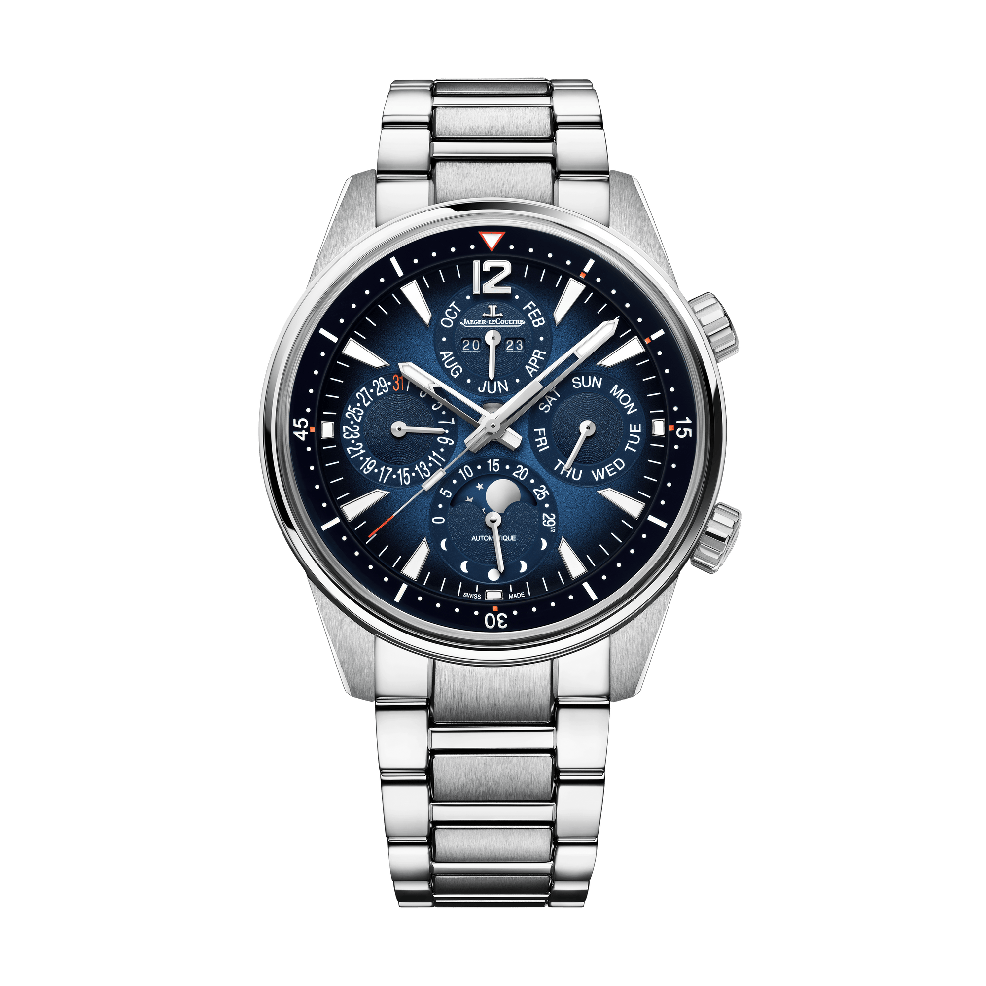 Jaeger-LeCoultre Polaris Perpetual Calendar 42 mm Blue Dial Stainless Steel Bracelet Q9088180 - WATCHXNYC