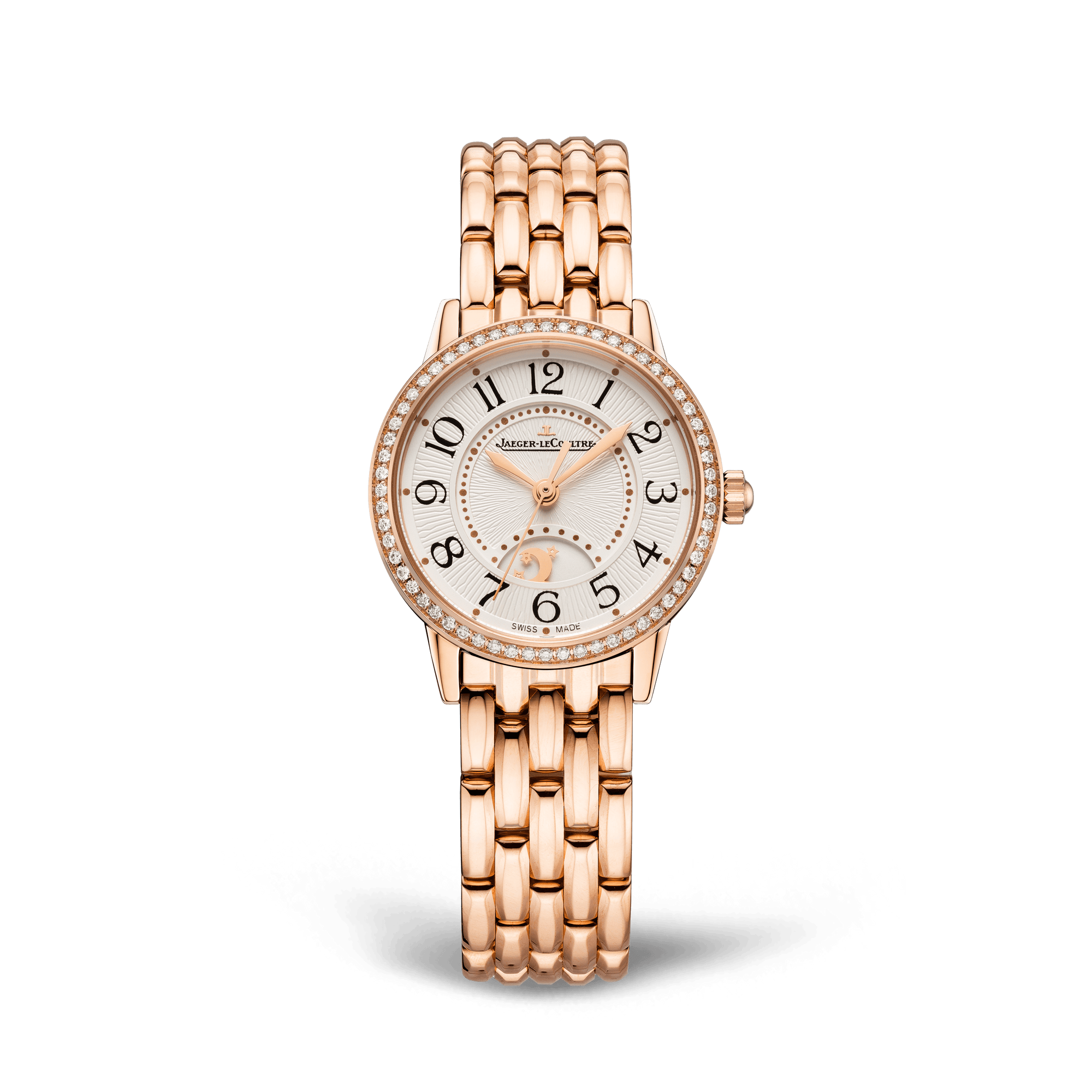 Jaeger-LeCoultre Rendez-Vous Classic Night & Day 29 mm Silvered Grey Dial with Diamonds Pink Gold Bracelet Q3462130 - WATCHXNYC