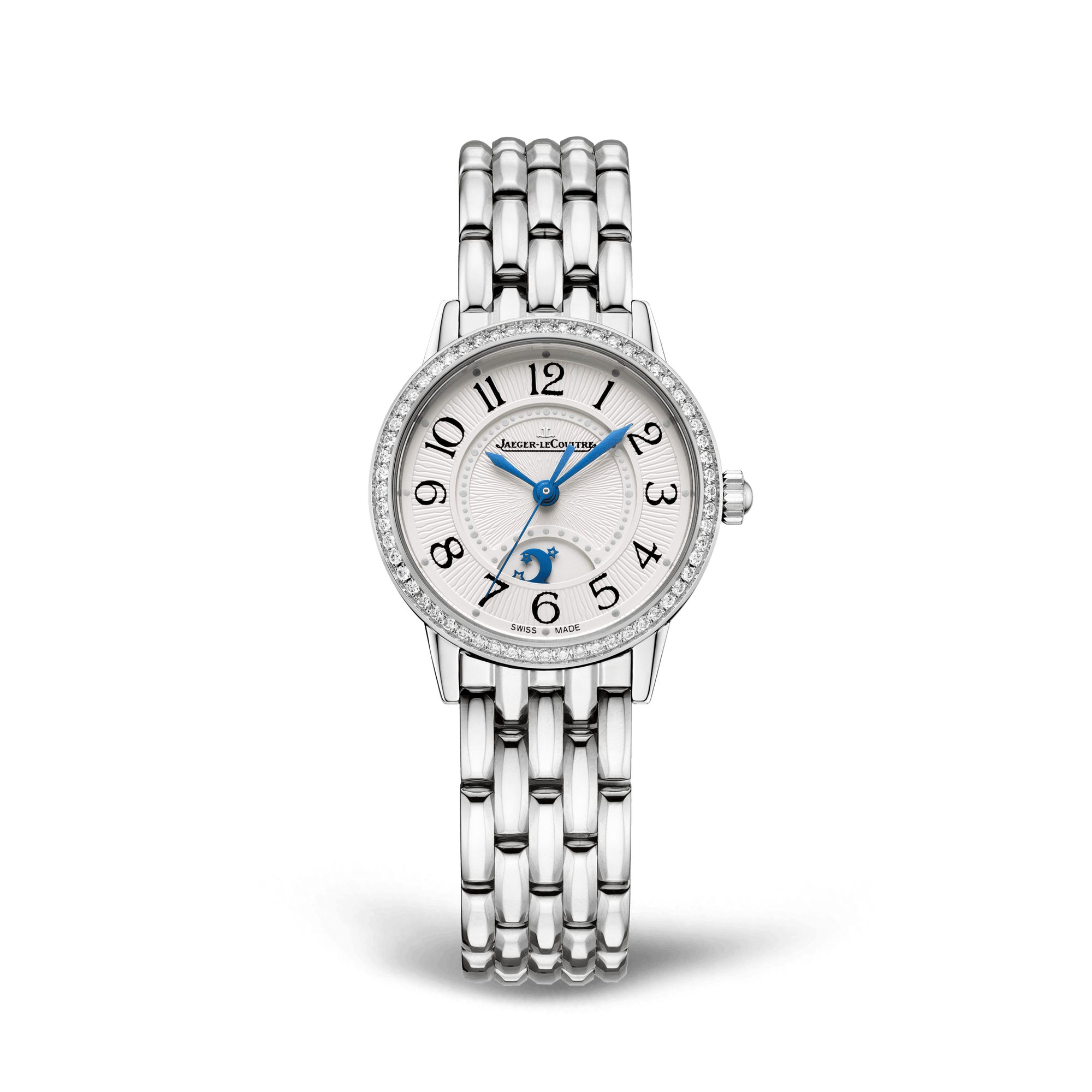 Jaeger-LeCoultre Rendez-Vous Classic Night & Day 29 mm Silvered Grey Dial with Diamonds Stainless Steel Bracelet Q3468130 - WATCHXNYC
