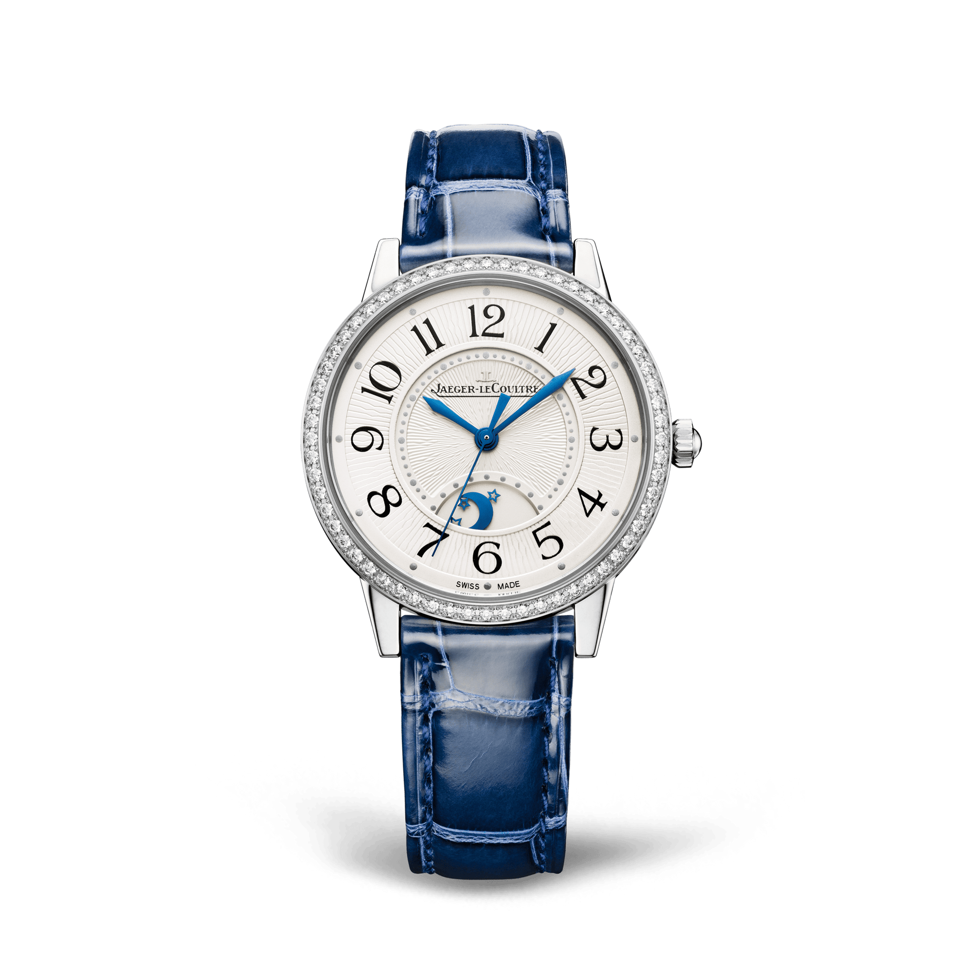 Jaeger-LeCoultre Rendez-Vous Classic Night &amp; Day 34 mm Silvered Grey Dial Stainless Steel   Leather Strap Q3448430 - WATCHXNYC