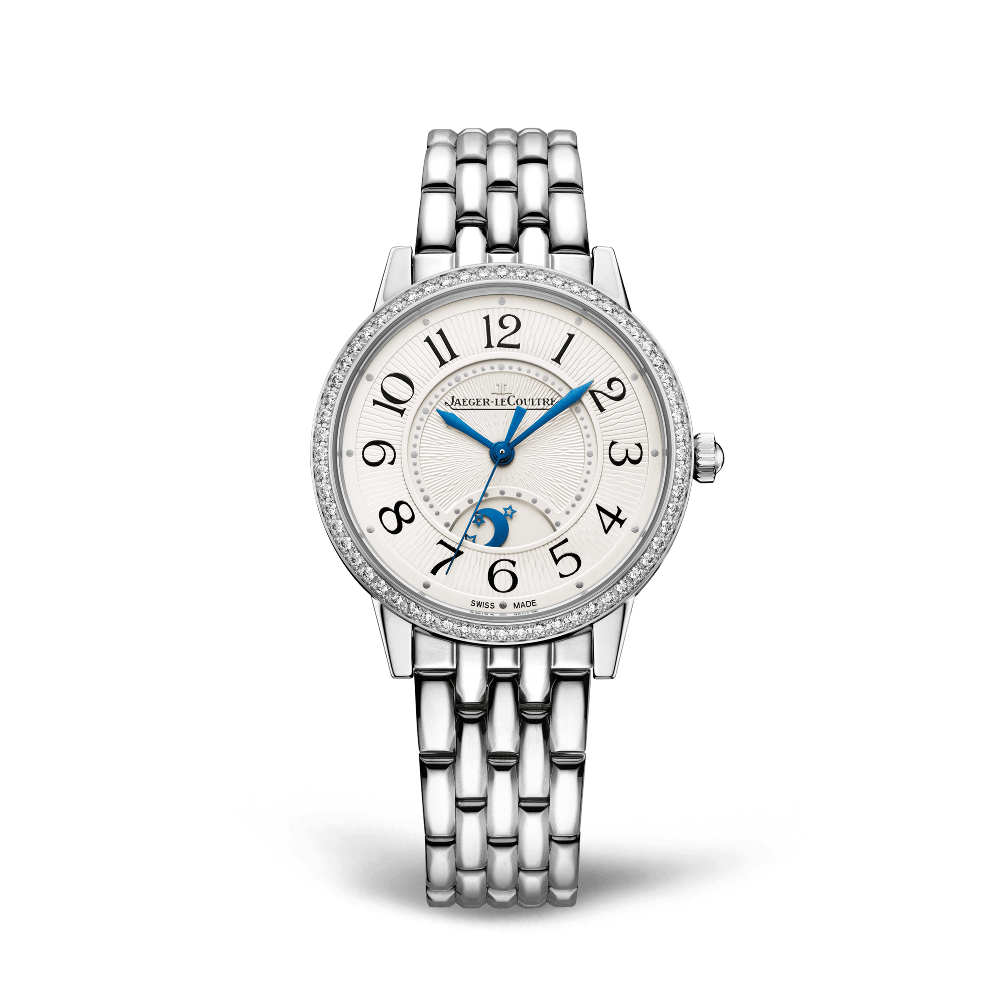 Jaeger-LeCoultre Rendez-Vous Classic Night & Day 34 mm Silvered Grey Dial with Diamonds Stainless Steel Bracelet Q3448130 - WATCHXNYC