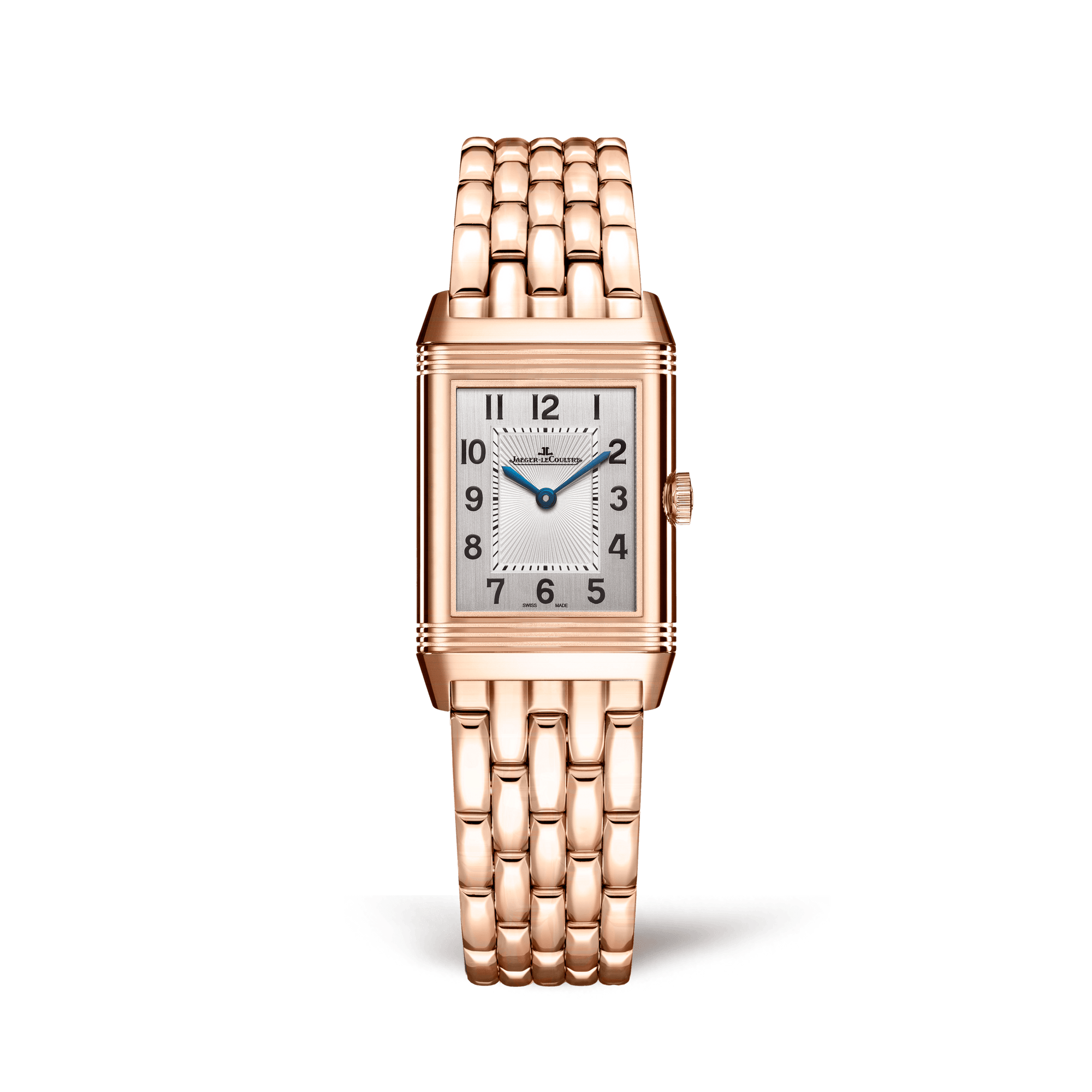 Jaeger-LeCoultre Reverso Classic Duetto 34.2 x 21 mm Silvered Grey Dial Pink Gold Bracelet Q2662130 - WATCHXNYC