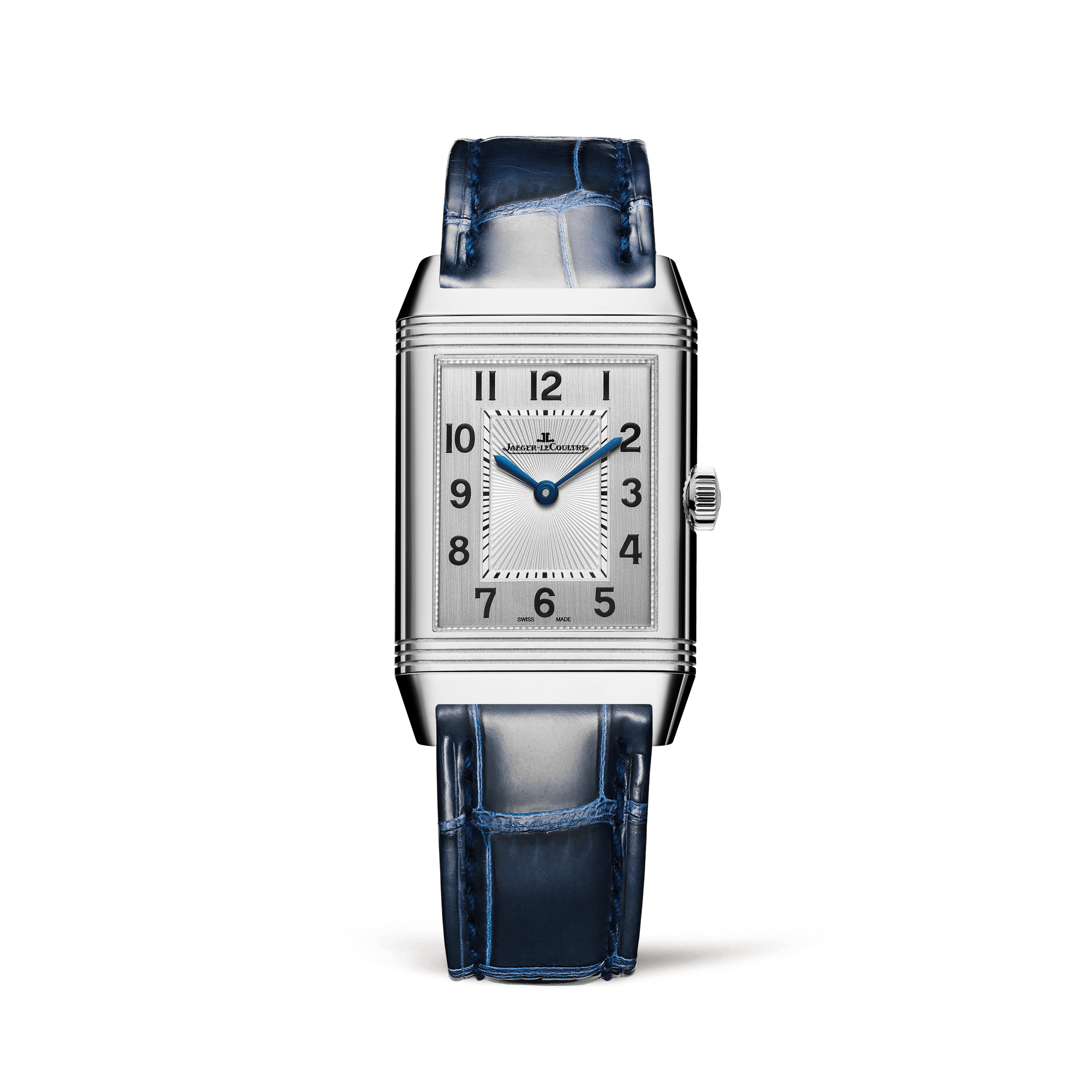 Jaeger-LeCoultre Reverso Classic Duetto 40 x 24 mm Silvered Grey Dial Stainless Steel   Leather Strap Q2588422 - WATCHXNYC