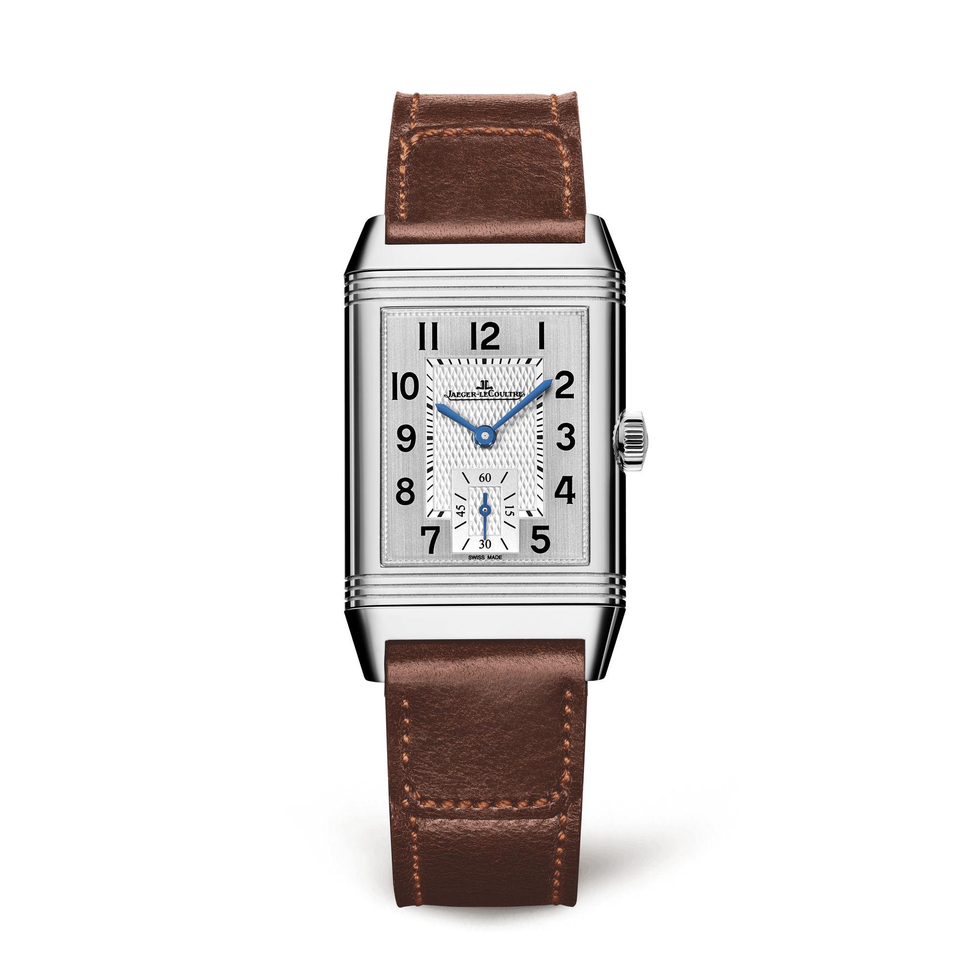 Jaeger-LeCoultre Reverso Classic Duoface Small Seconds 42.9 x 25.5 mm Black Dial Stainless Steel   Leather Strap Q2458422 - WATCHXNYC