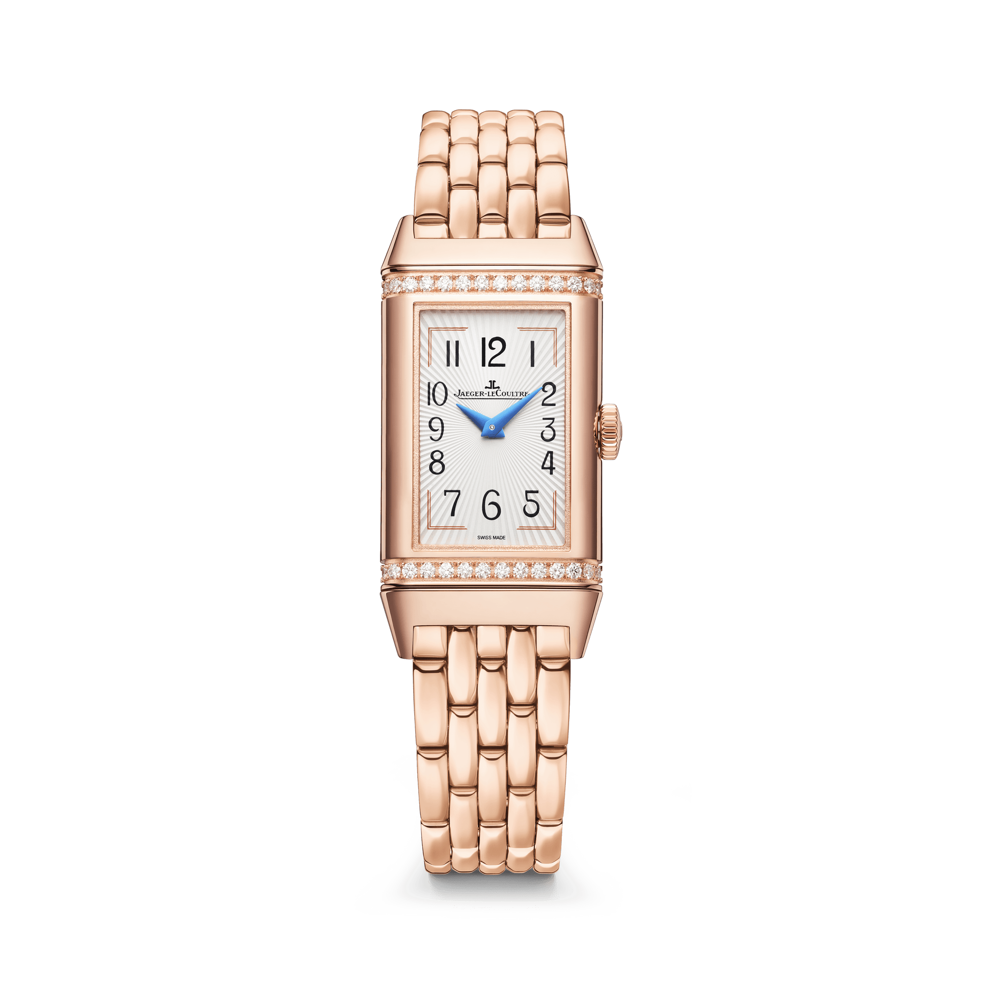 Jaeger-LeCoultre Reverso One Duetto 40.1 x 20 mm Silver Dial Pink Gold Bracelet Q334216J - WATCHXNYC