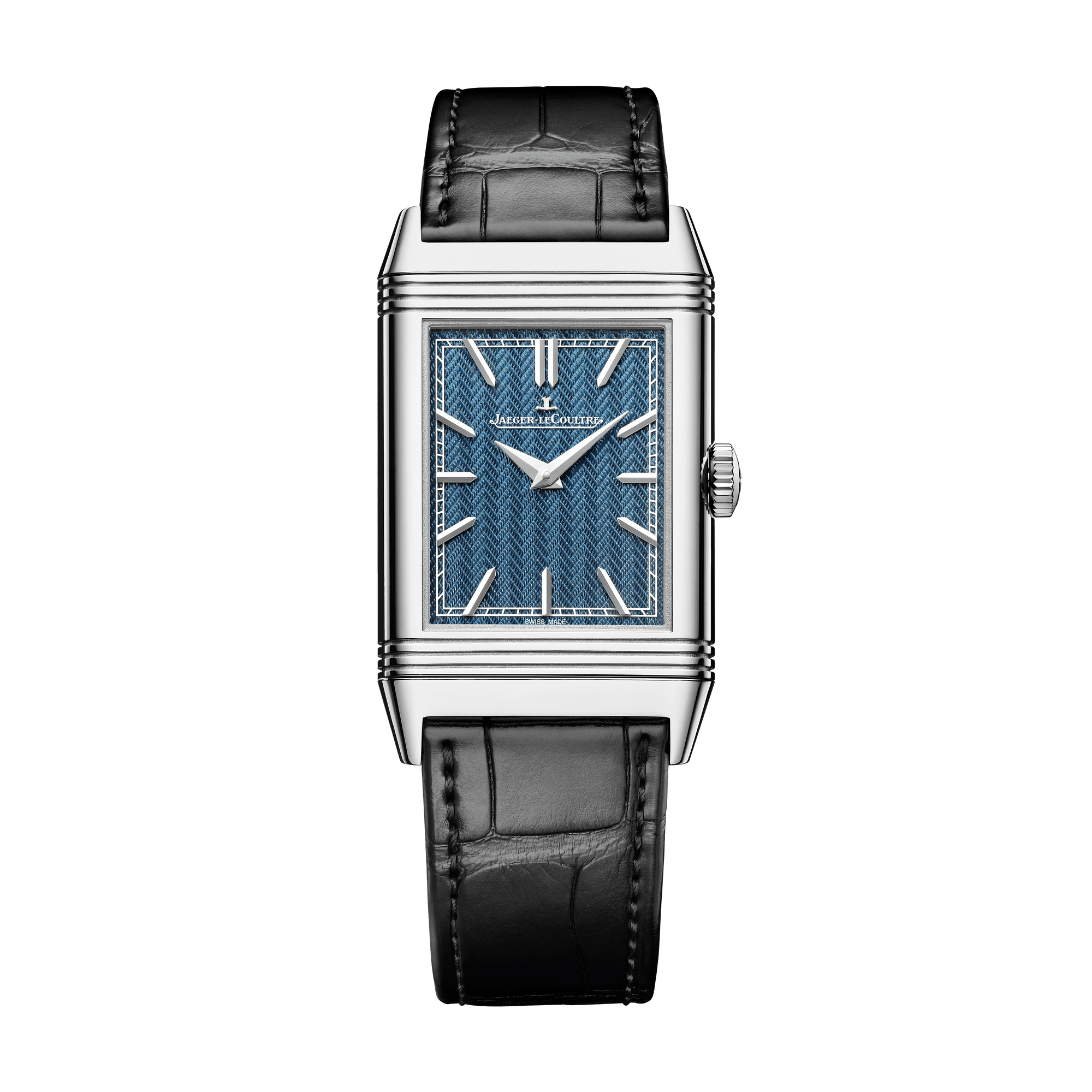 Jaeger-LeCoultre Reverso Tribute Enamel Monet “San Giorgio Maggiore” 45.6 x 27.4 mm Blue Dial White Gold   Leather Strap Q39334M4 - WATCHXNYC