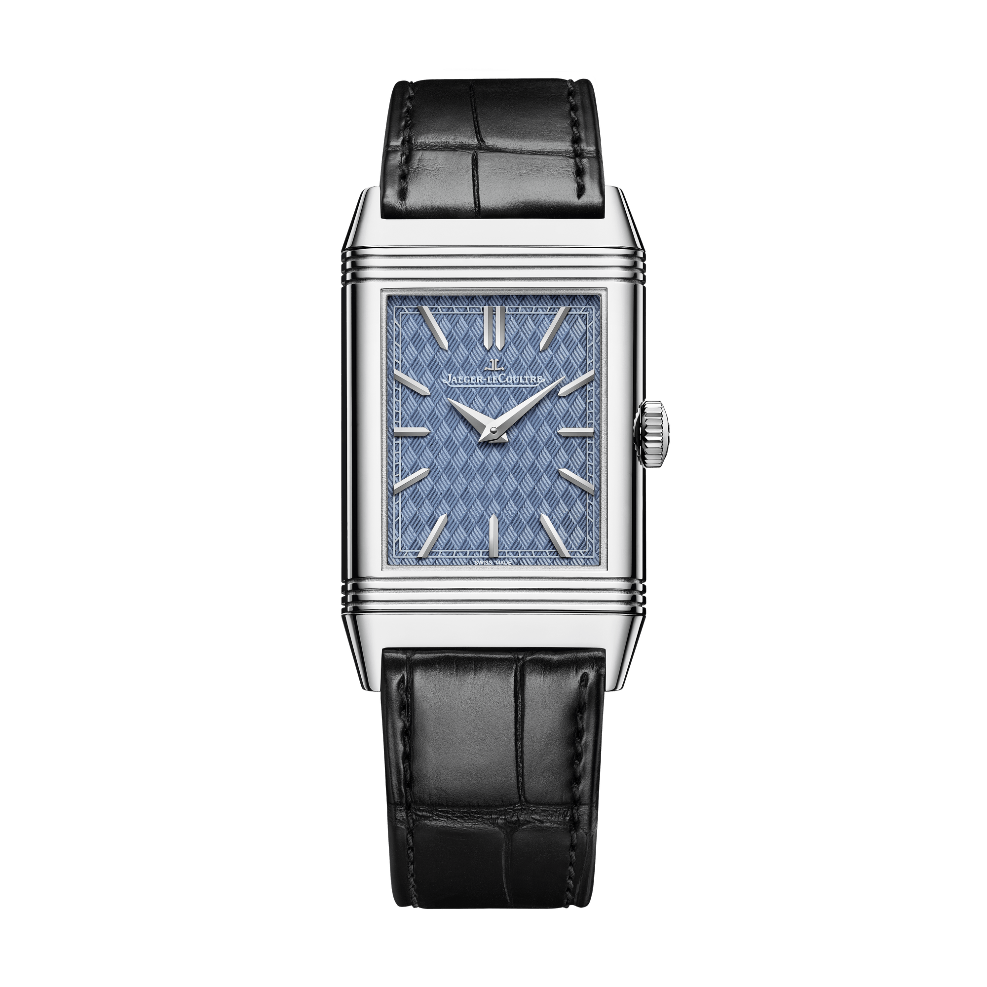 Jaeger-LeCoultre Reverso Tribute Enamel Monet “The Doge’s Palace” 45.6 x 27.4 mm Blue Dial White Gold   Leather Strap Q39334M6 - WATCHXNYC