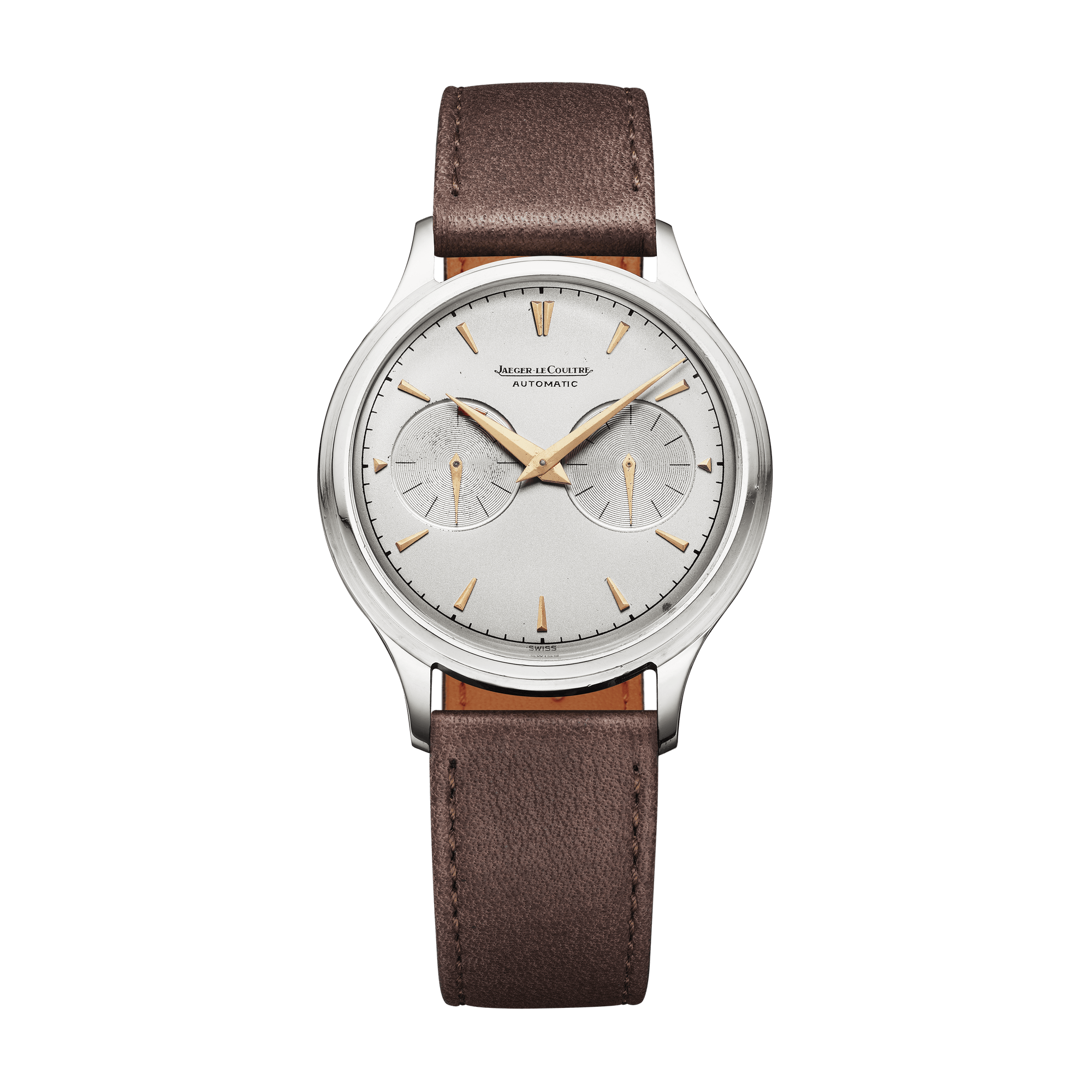 Jaeger-LeCoultre THE COLLECTIBLES Futurematic E501 37 mm Beige Dial Stainless Steel   Leather Strap QVE50000 - WATCHXNYC