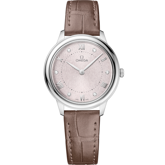 Omega De Ville Prestige 30 mm Silver Dial with Diamonds Stainless Steel Strap 434.13.30.60.52.001 - WATCHXNYC
